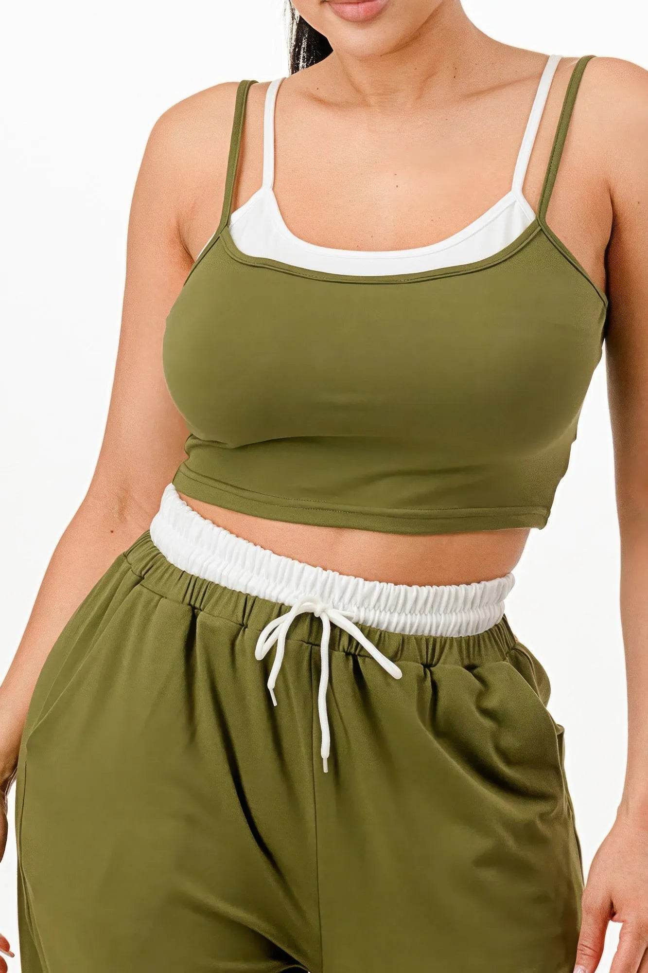 Tank Top And Sweatpant Set - Bona Fide Fashion