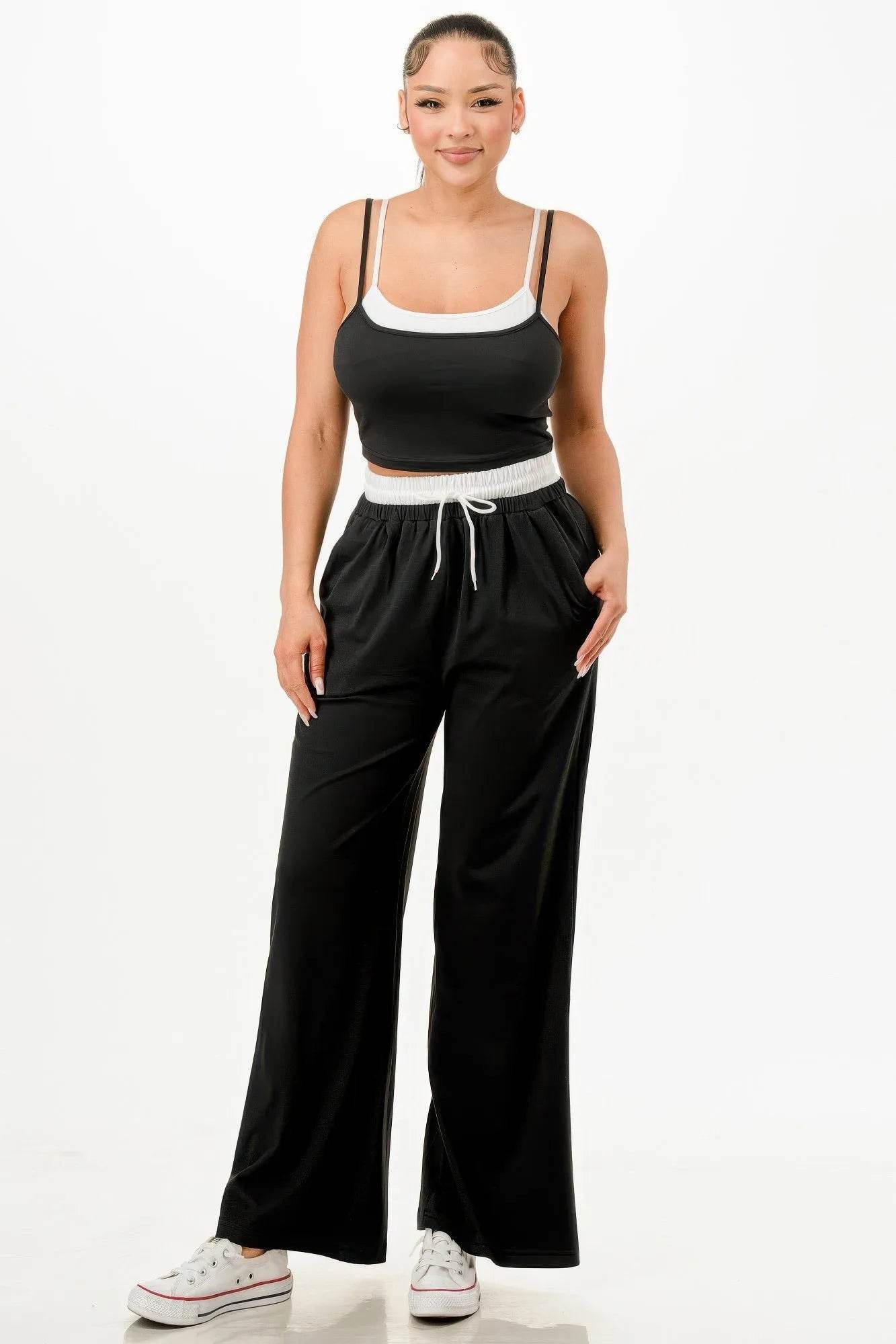 Tank Top And Sweatpant Set - Bona Fide Fashion