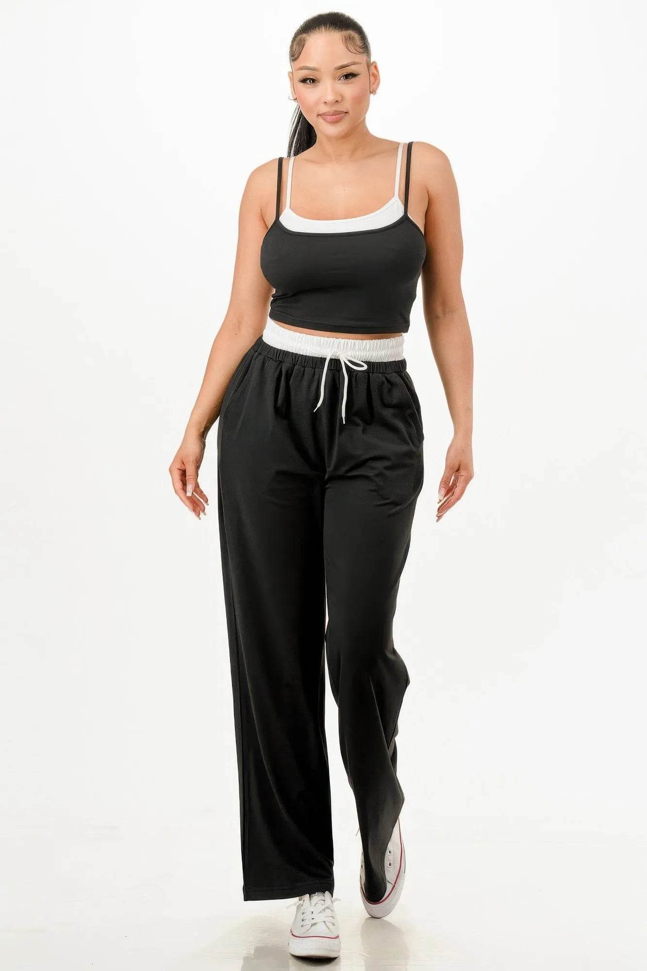 Tank Top And Sweatpant Set - Bona Fide Fashion
