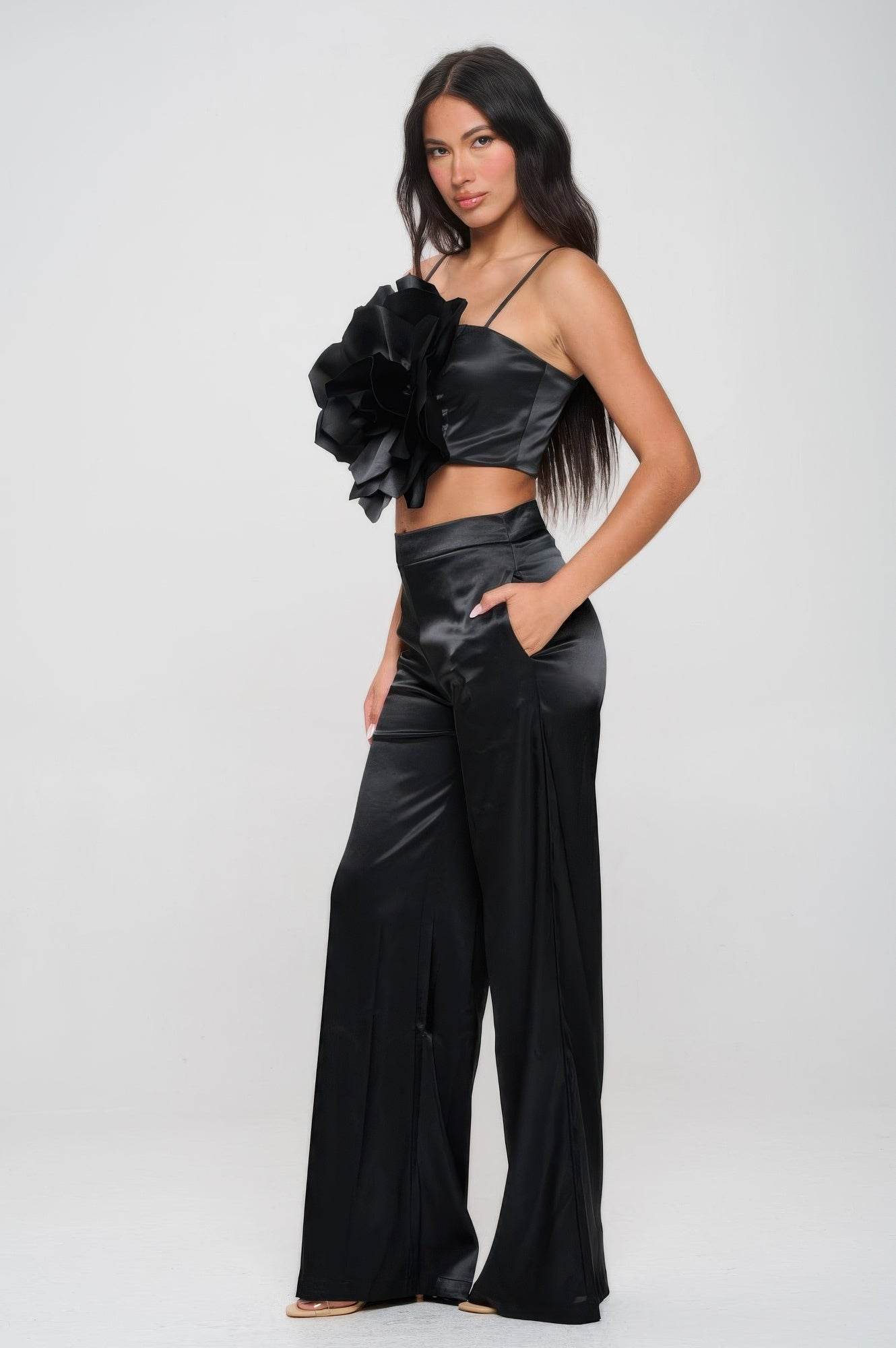 Crop Top & Pant Set - Bona Fide Fashion