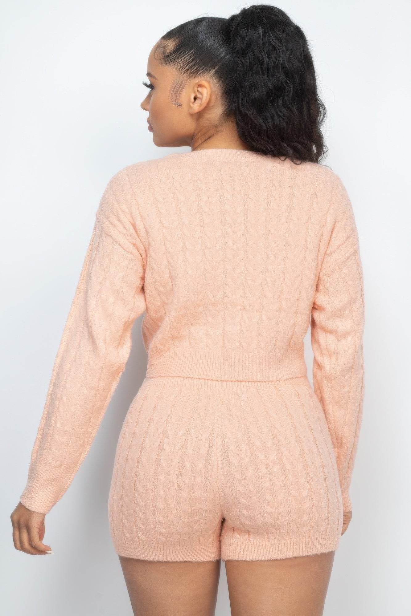 Ribbed Crop Top And Shorts Set - Bona Fide Fashion
