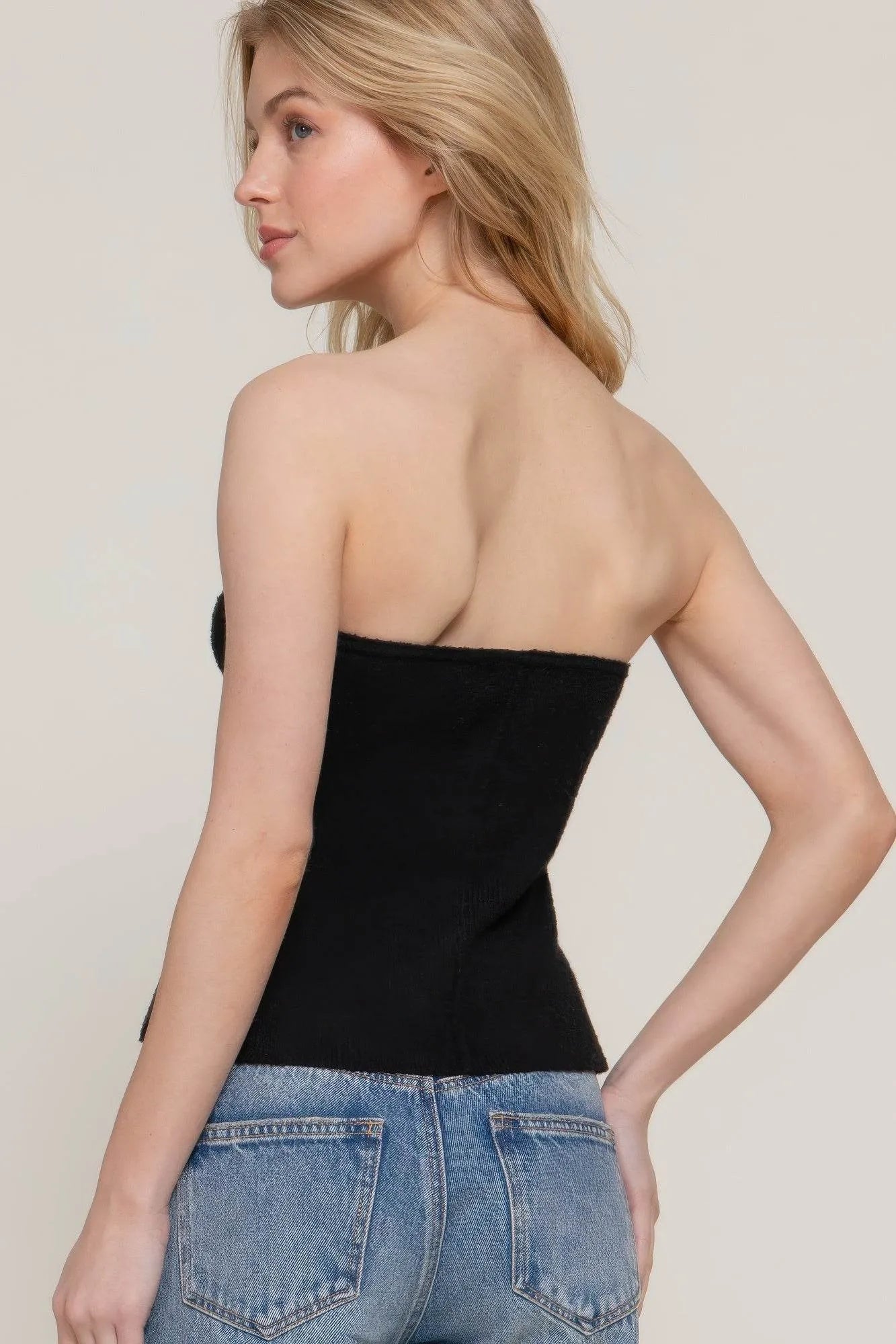 Button Down Tube Spring Sweater - Bona Fide Fashion