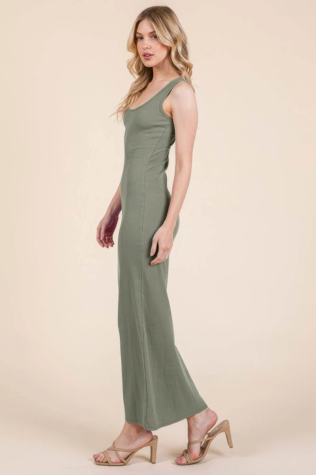 Sleeveless Rib Maxi Dress - Bona Fide Fashion