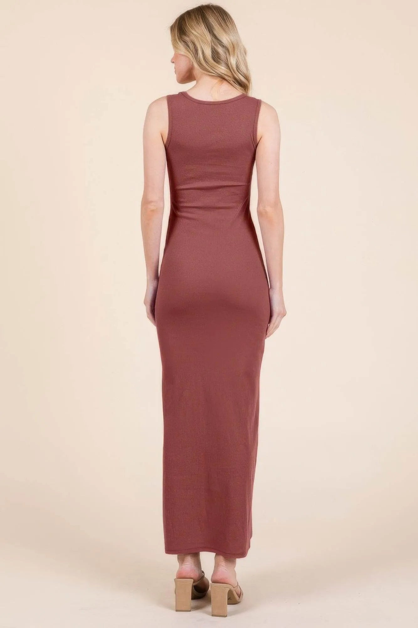 Sleeveless Rib Maxi Dress - Bona Fide Fashion