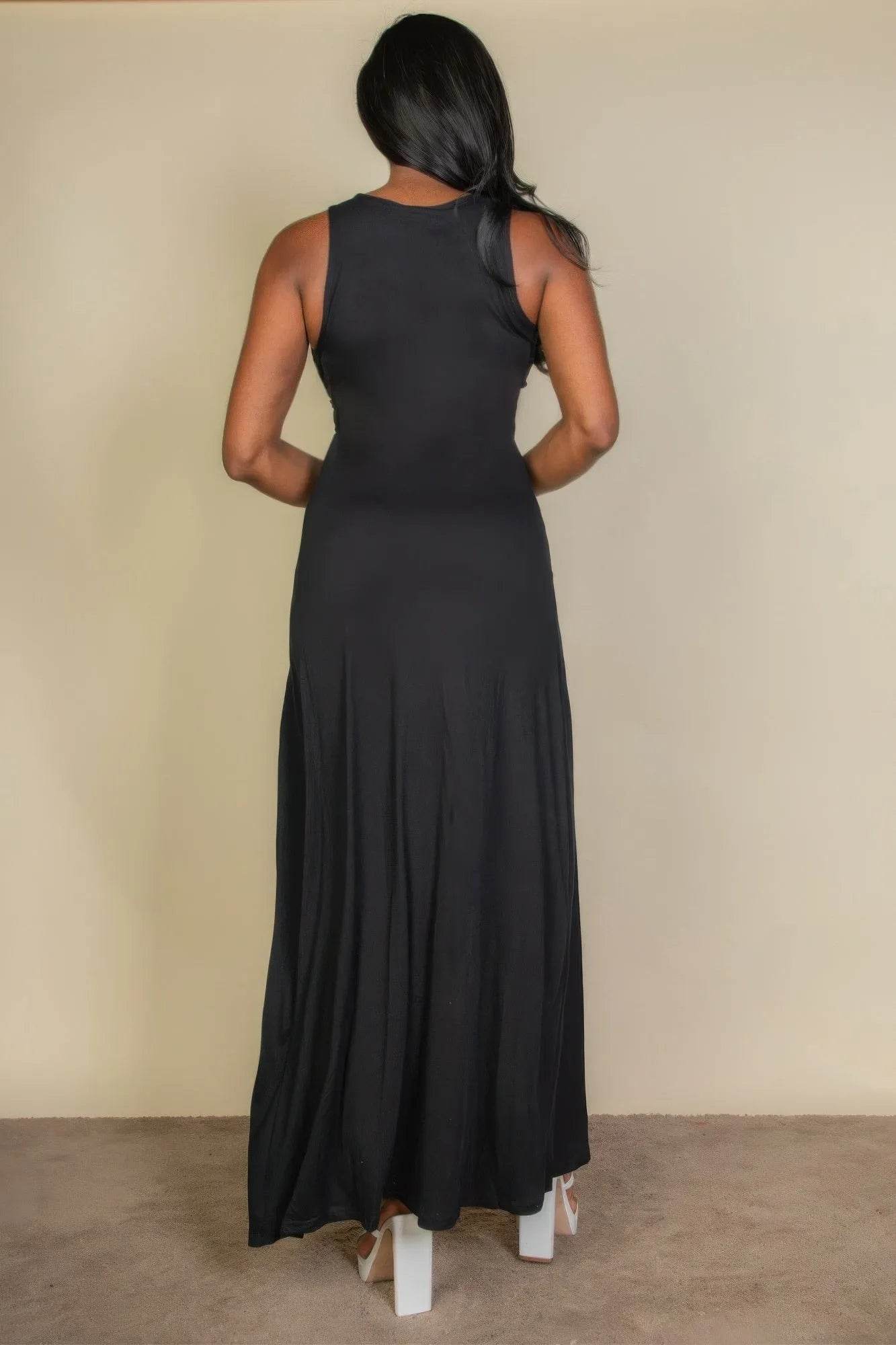 Ribbed Bandeau Cut Out Back Mini Bodycon Dress - Bona Fide Fashion