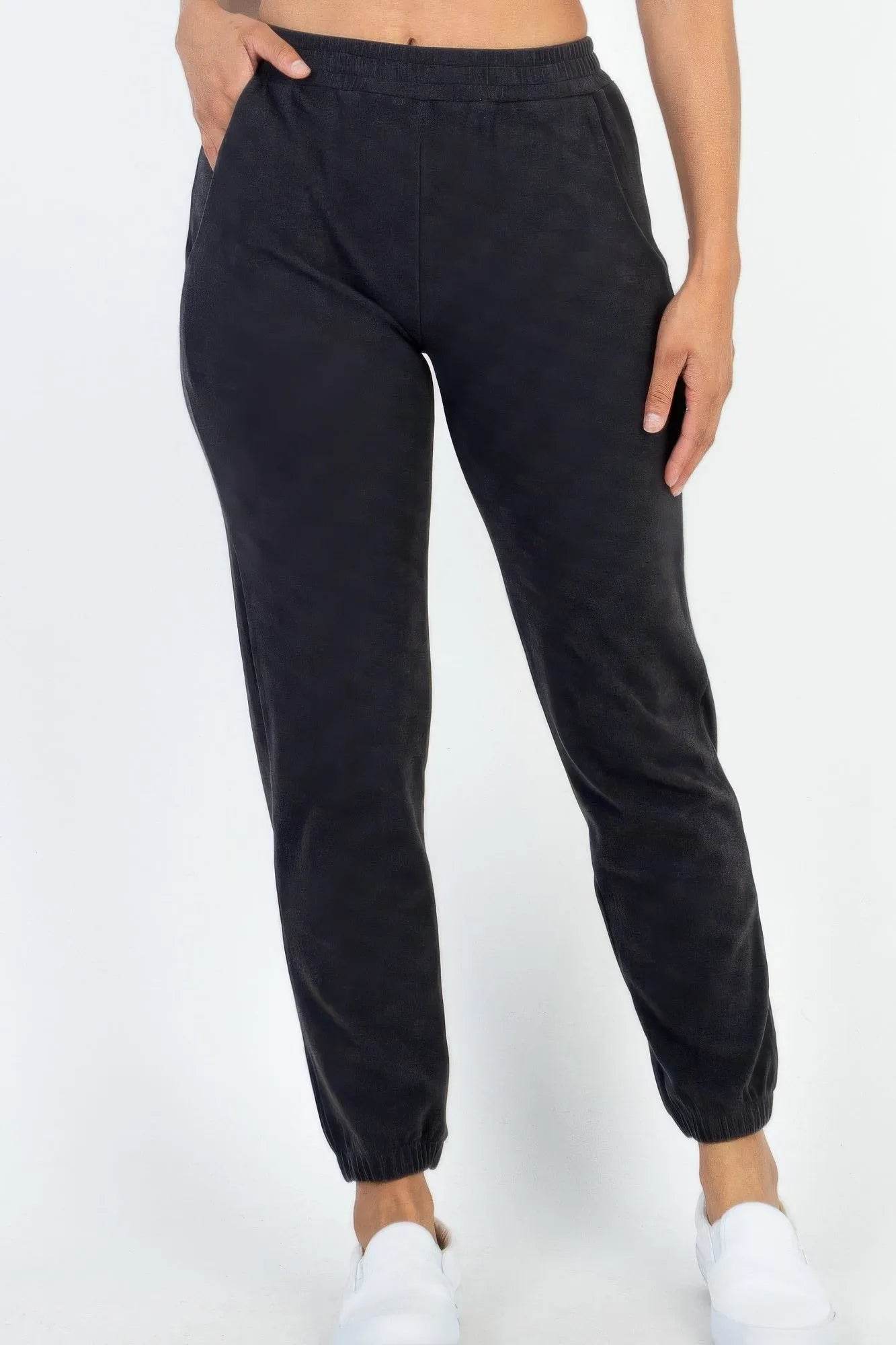 Ribbed Side Pocket Joggers - Bona Fide Fashion