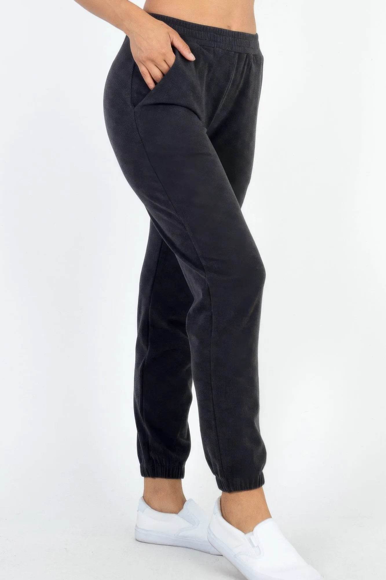 Ribbed Side Pocket Joggers - Bona Fide Fashion