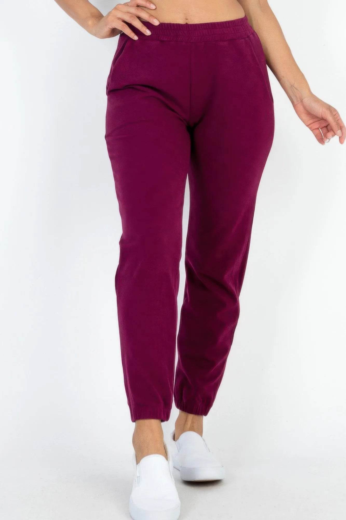 Ribbed Side Pocket Joggers - Bona Fide Fashion