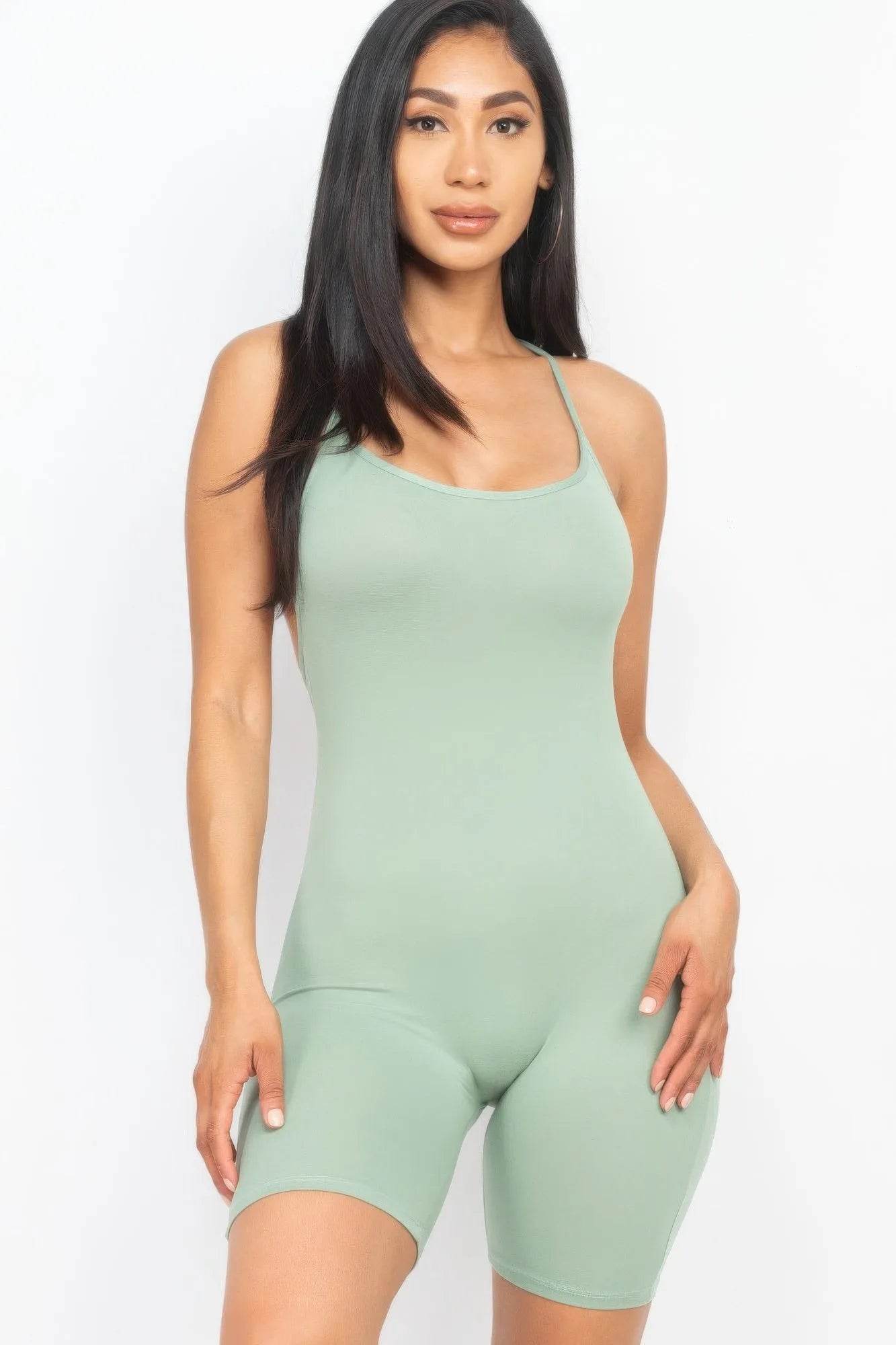 Crossback Bodycon Romper - Bona Fide Fashion