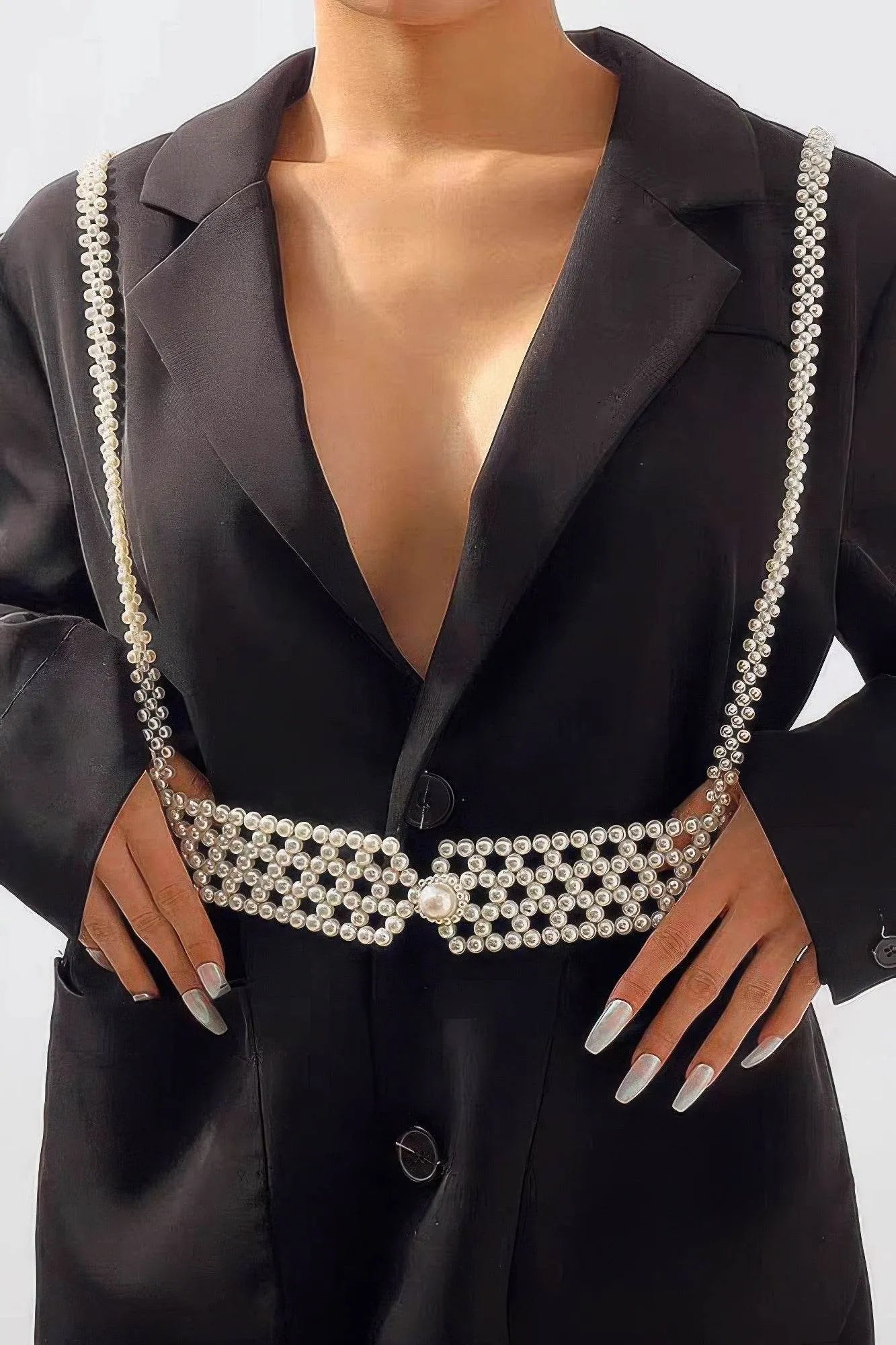 Faux Pearl Harness - Bona Fide Fashion