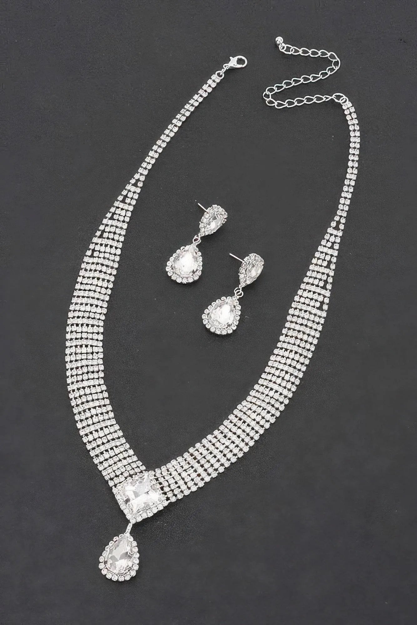Rhinestone Necklace Set - Bona Fide Fashion