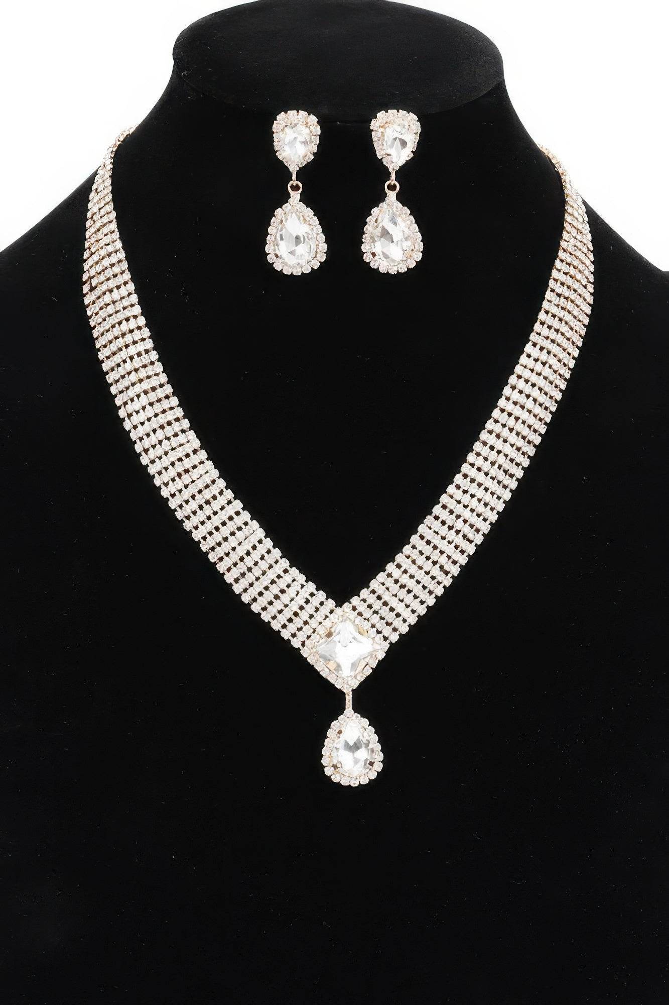 Rhinestone Necklace Set - Bona Fide Fashion