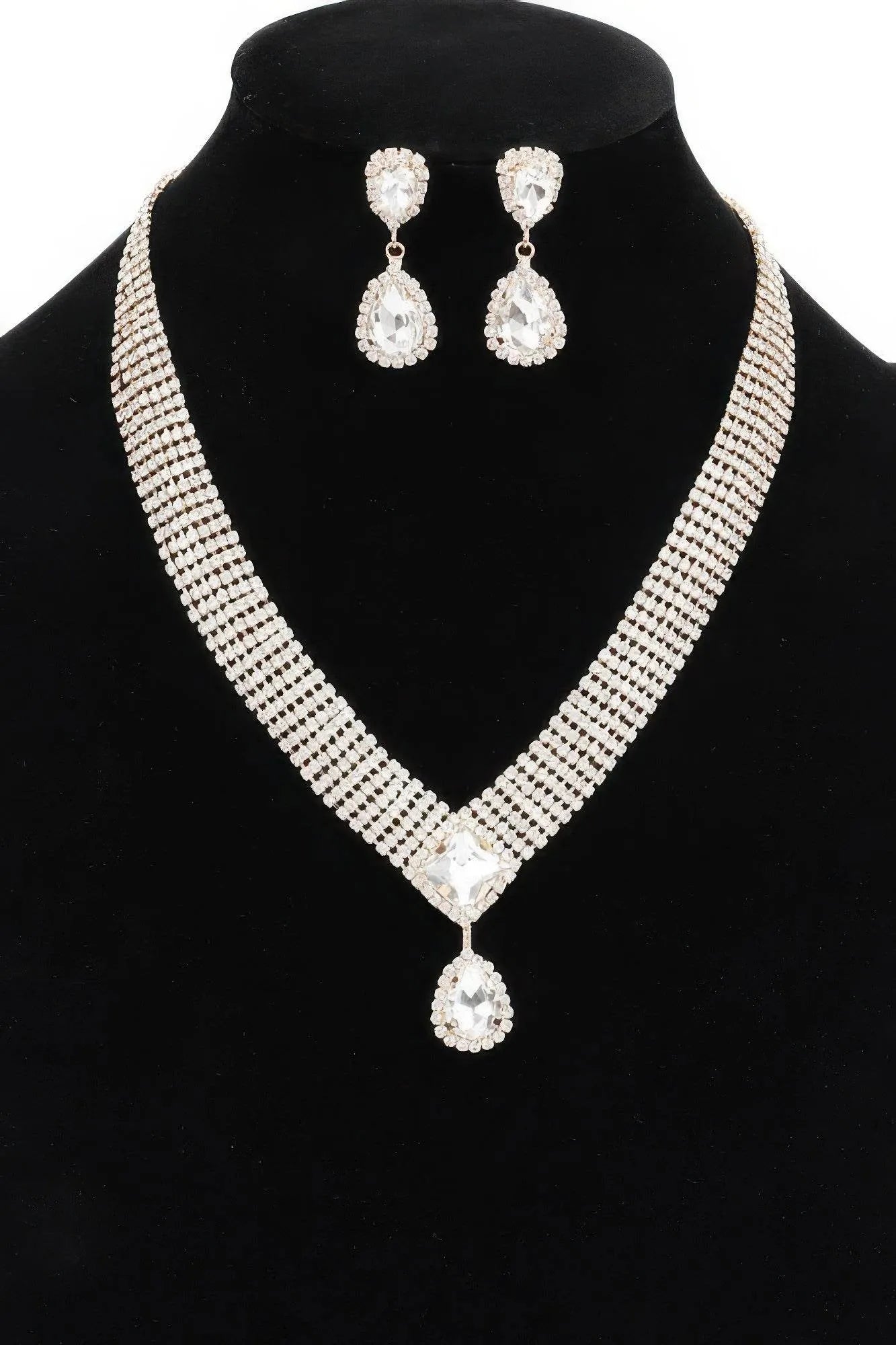 Rhinestone Necklace Set - Bona Fide Fashion