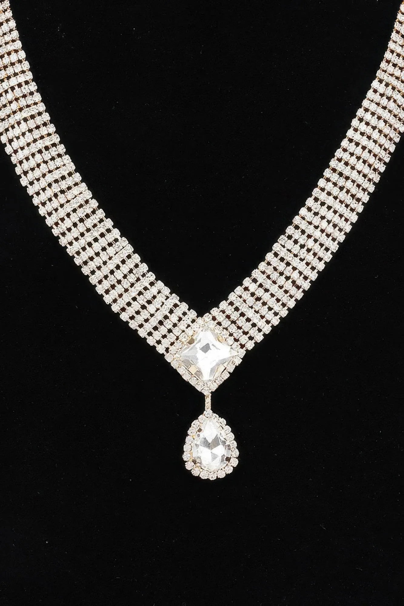 Rhinestone Necklace Set - Bona Fide Fashion