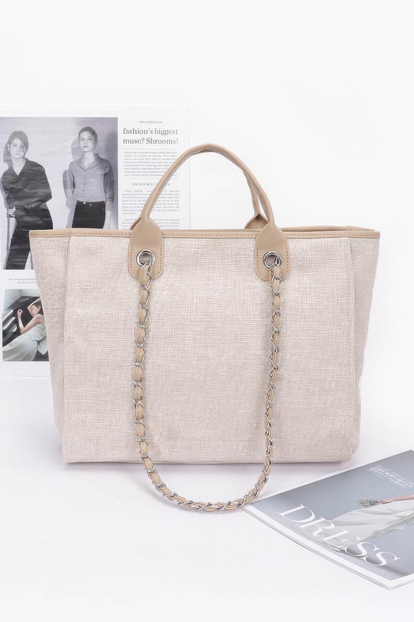 Simple Daily Shoulder Strap Tote Bag - Bona Fide Fashion