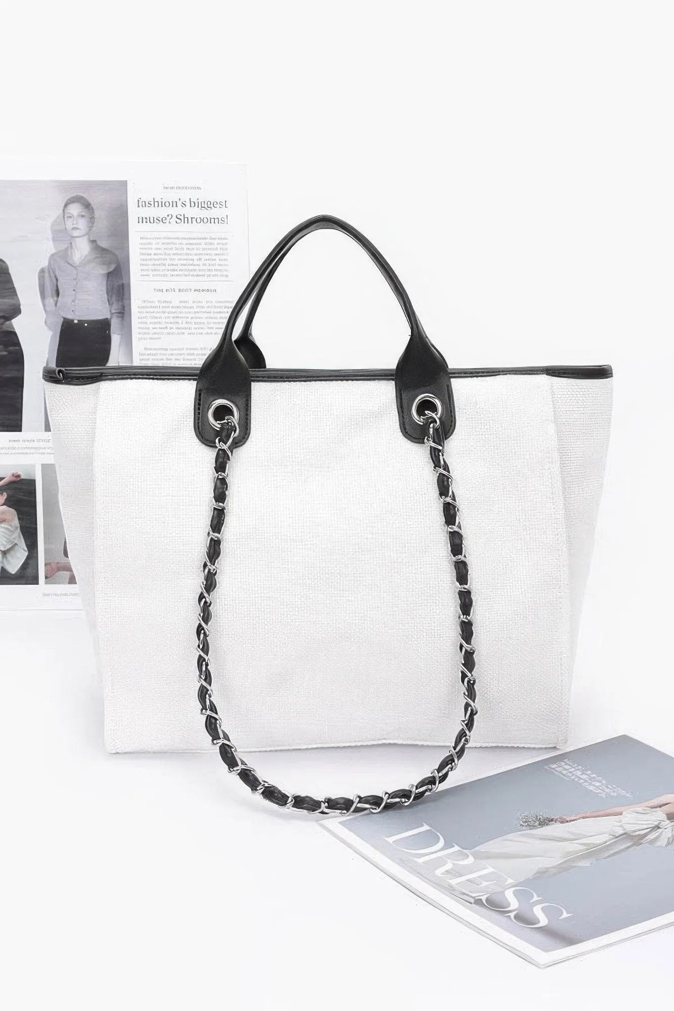 Simple Daily Shoulder Strap Tote Bag - Bona Fide Fashion