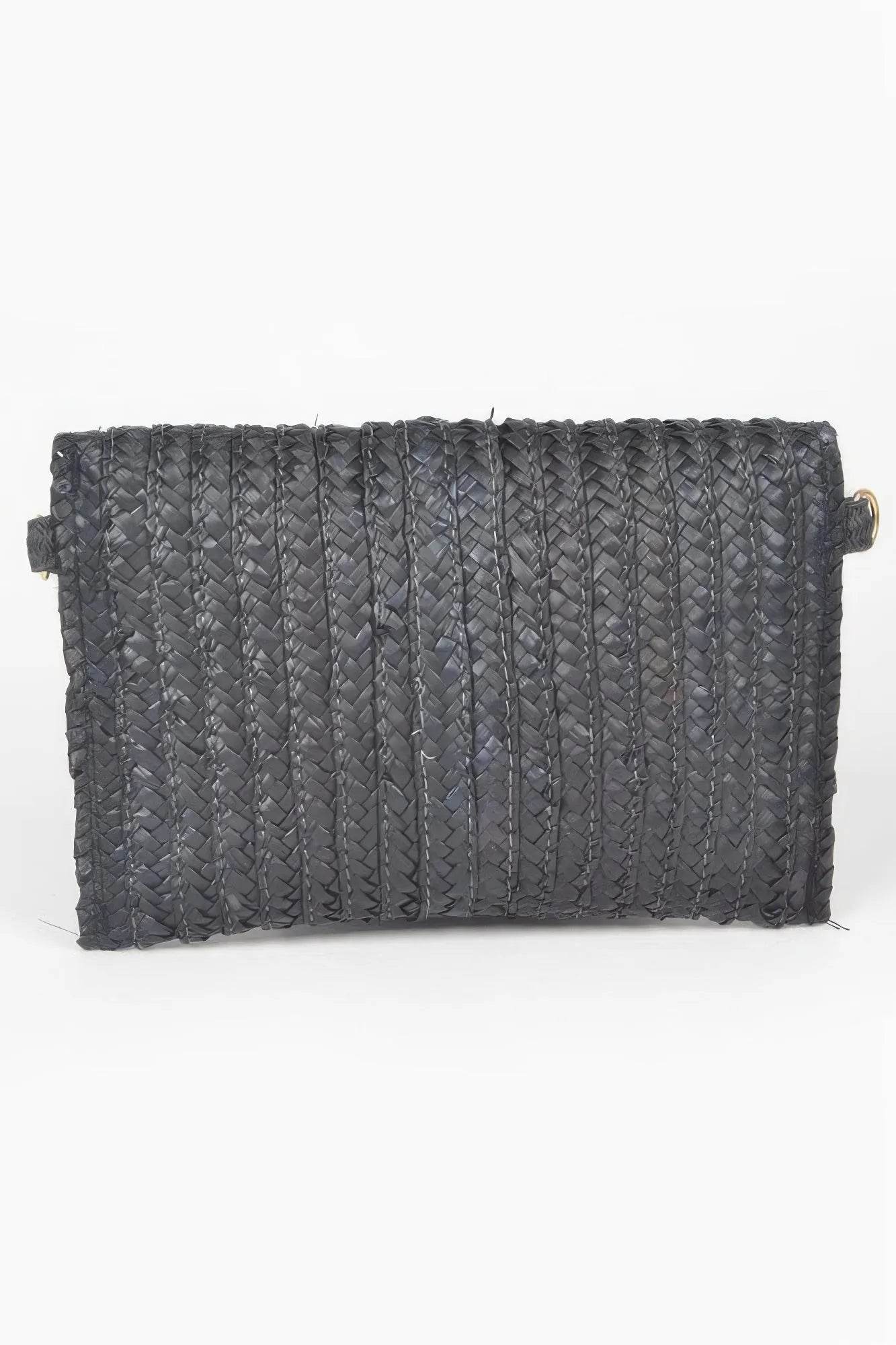 Straw Pom Pom Flap Bag - Bona Fide Fashion