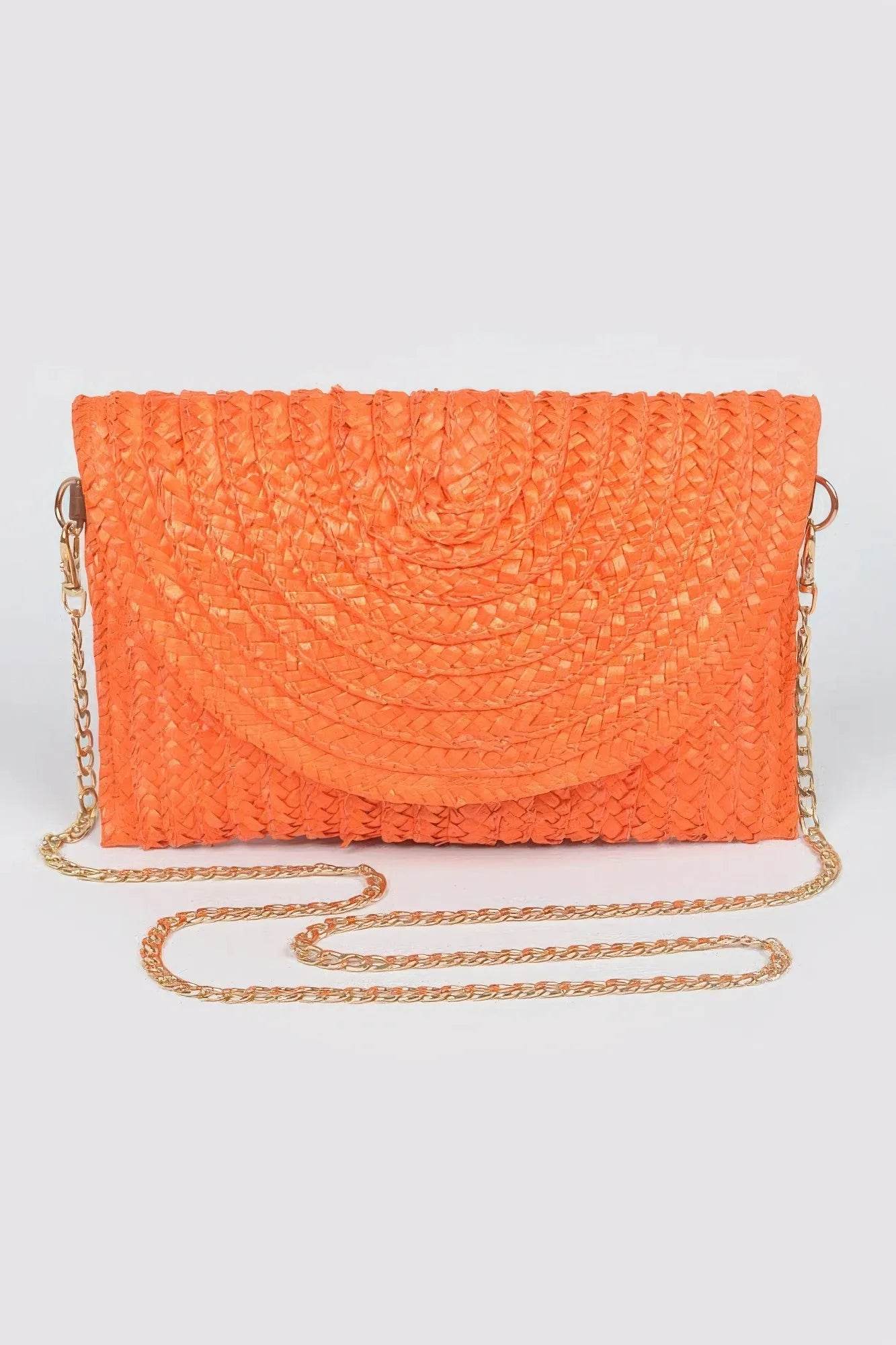 Straw Pom Pom Flap Bag - Bona Fide Fashion