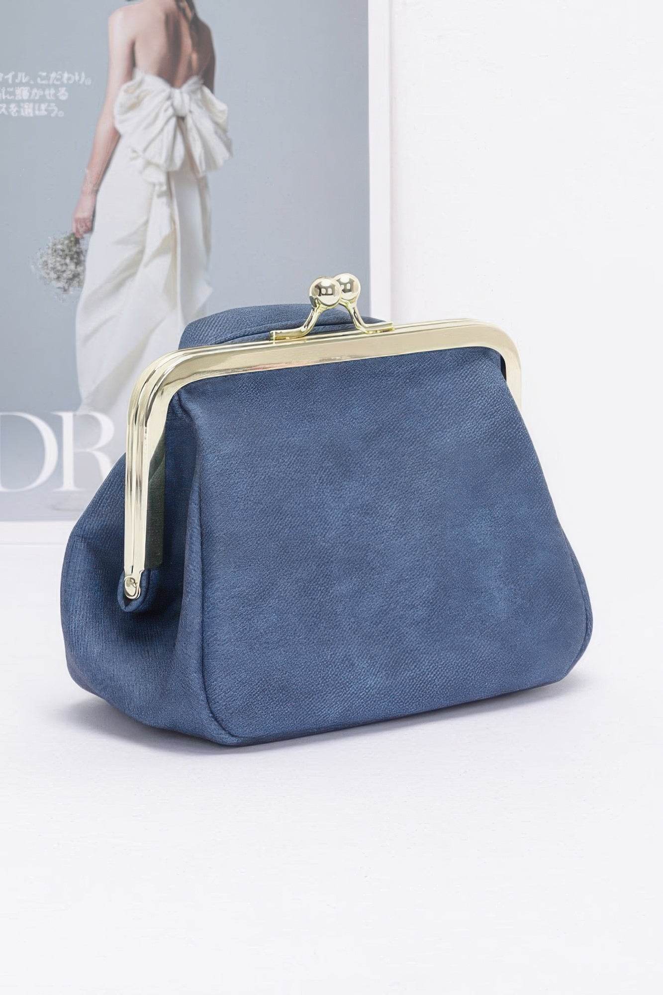 Faux Denim Leather Jacket Style Crossbody Bag - Bona Fide Fashion