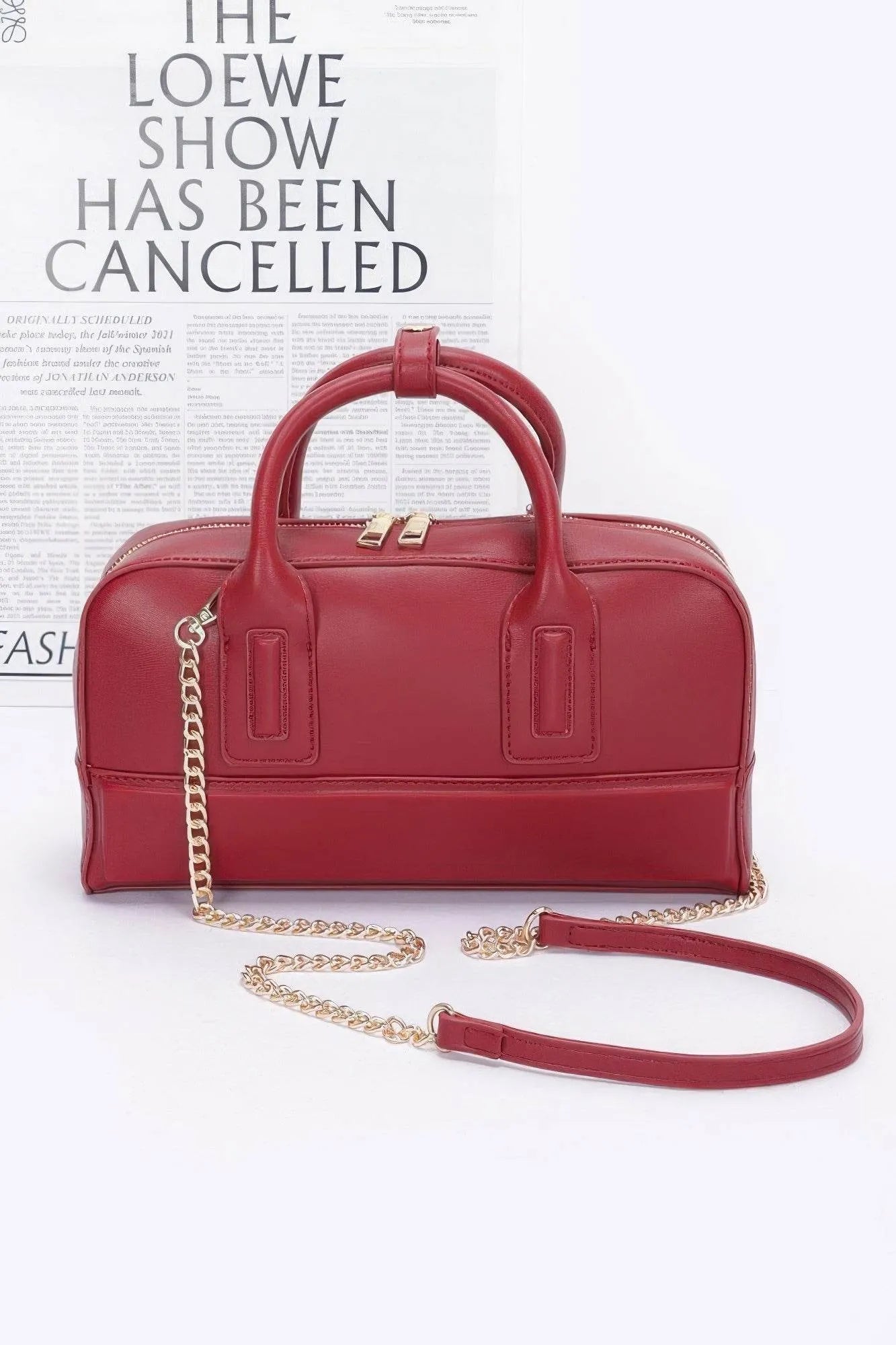 Faux Leather Handbag - Bona Fide Fashion