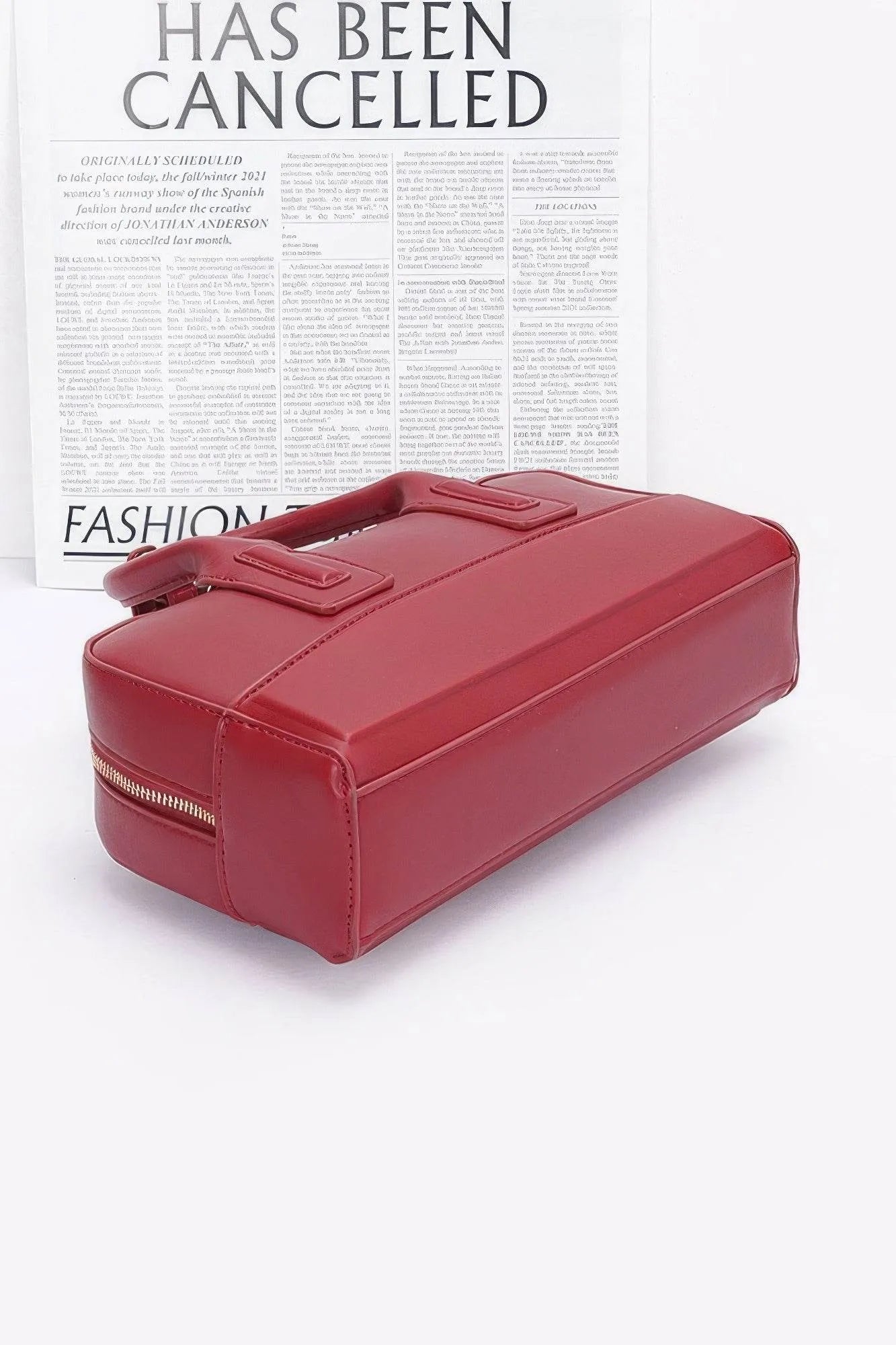 Faux Leather Handbag - Bona Fide Fashion