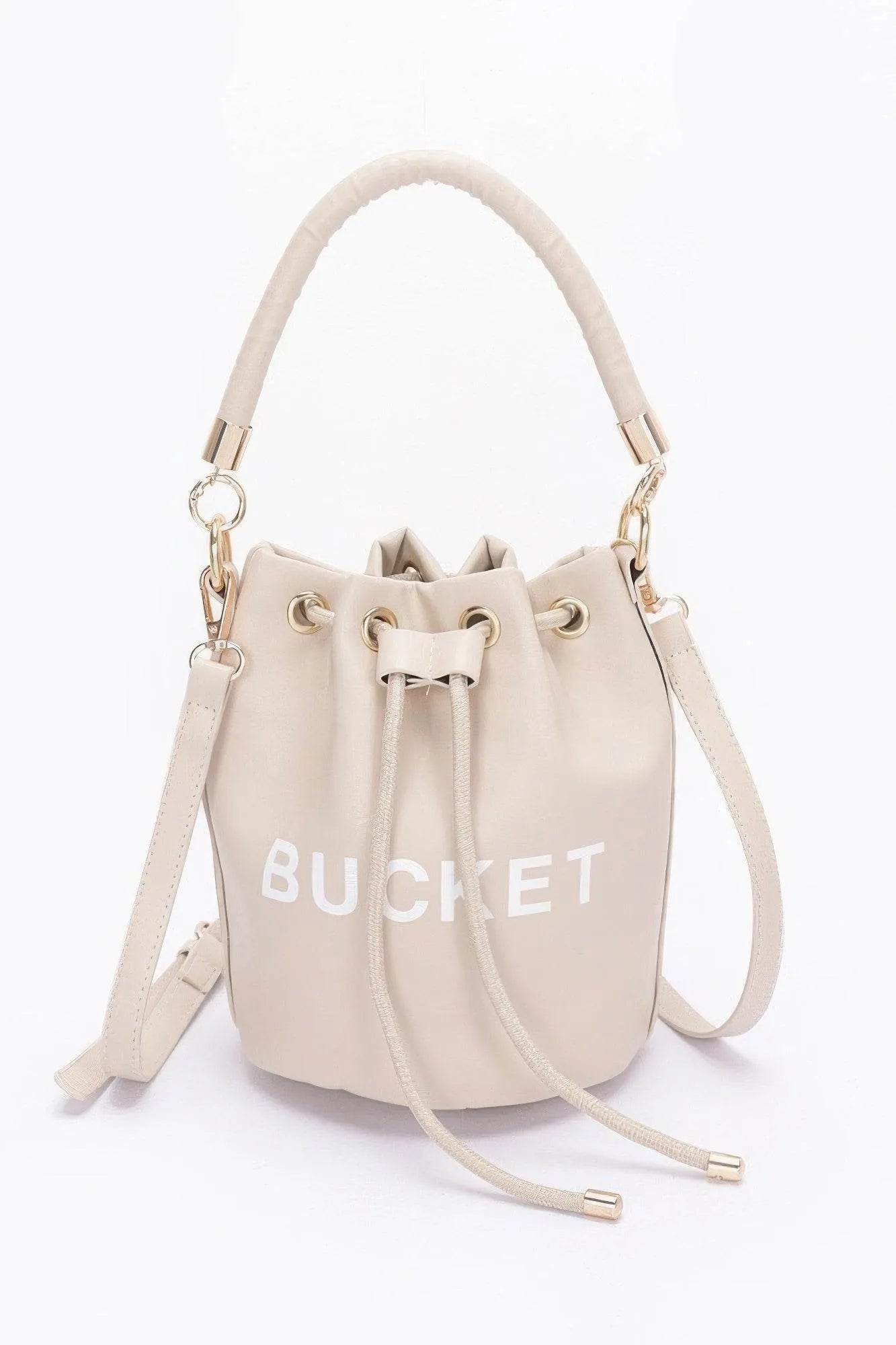 Faux Leather Bucket Bag - Bona Fide Fashion