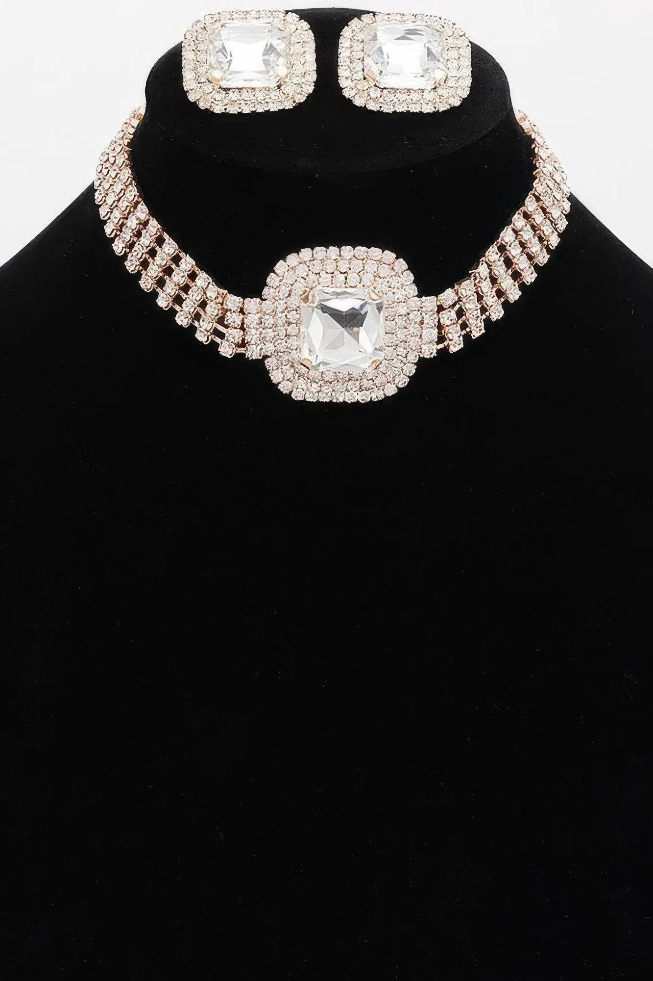 Rhinestone Necklace Set - Bona Fide Fashion