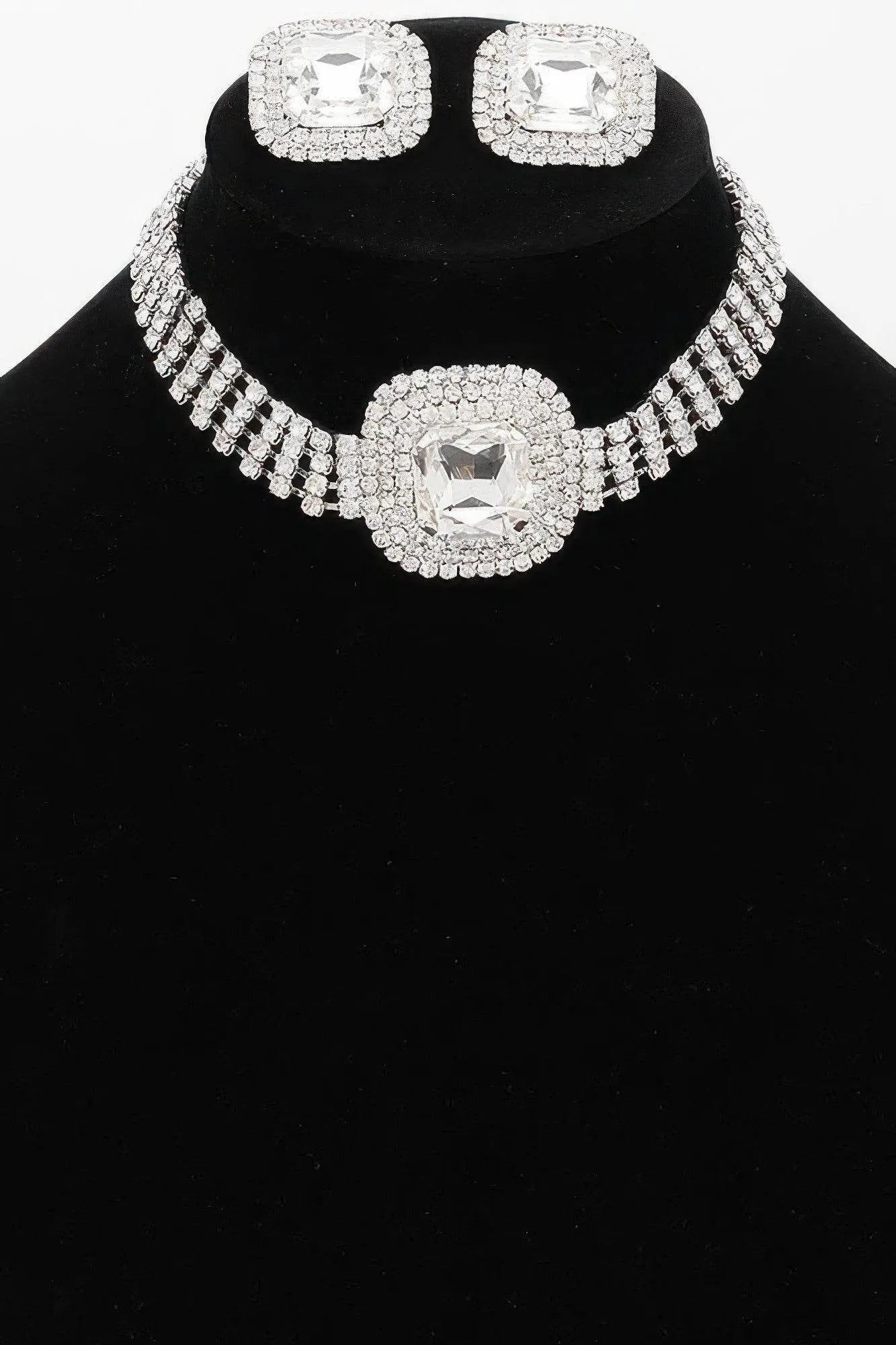 Rhinestone Necklace Set - Bona Fide Fashion