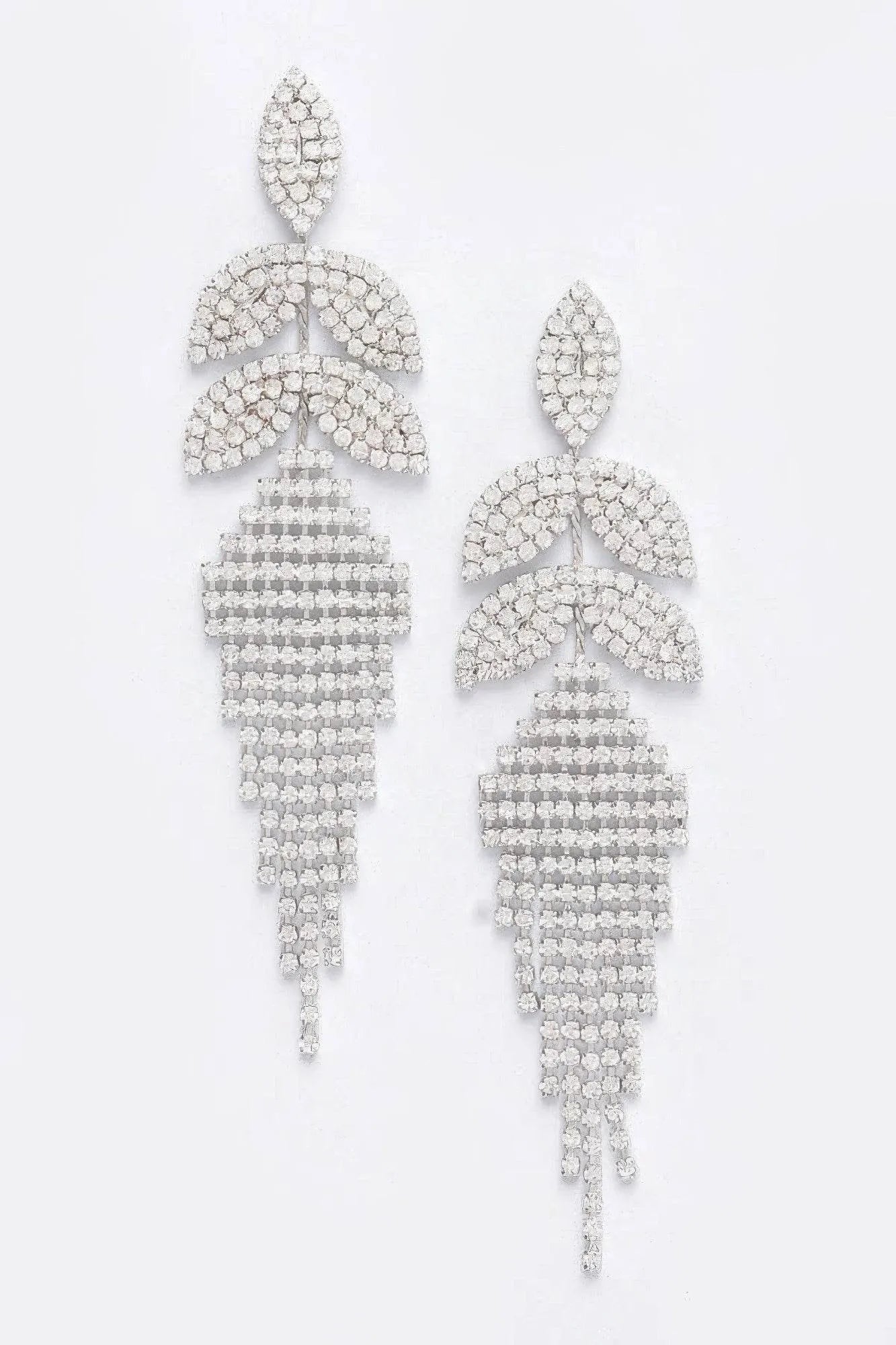 Rhinestone Fringe Earring - Bona Fide Fashion