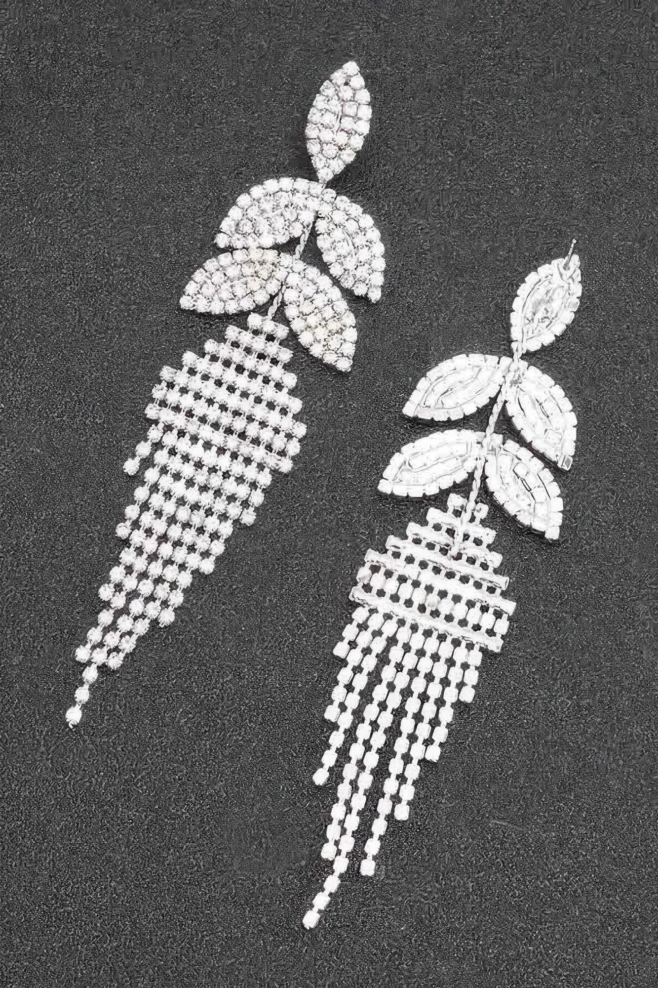 Rhinestone Fringe Earring - Bona Fide Fashion