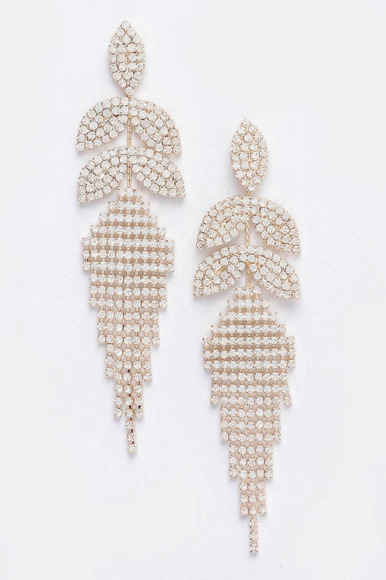 Rhinestone Fringe Earring - Bona Fide Fashion