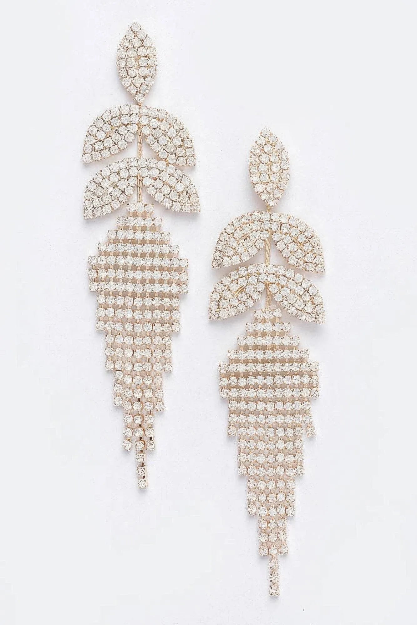 Rhinestone Fringe Earring - Bona Fide Fashion