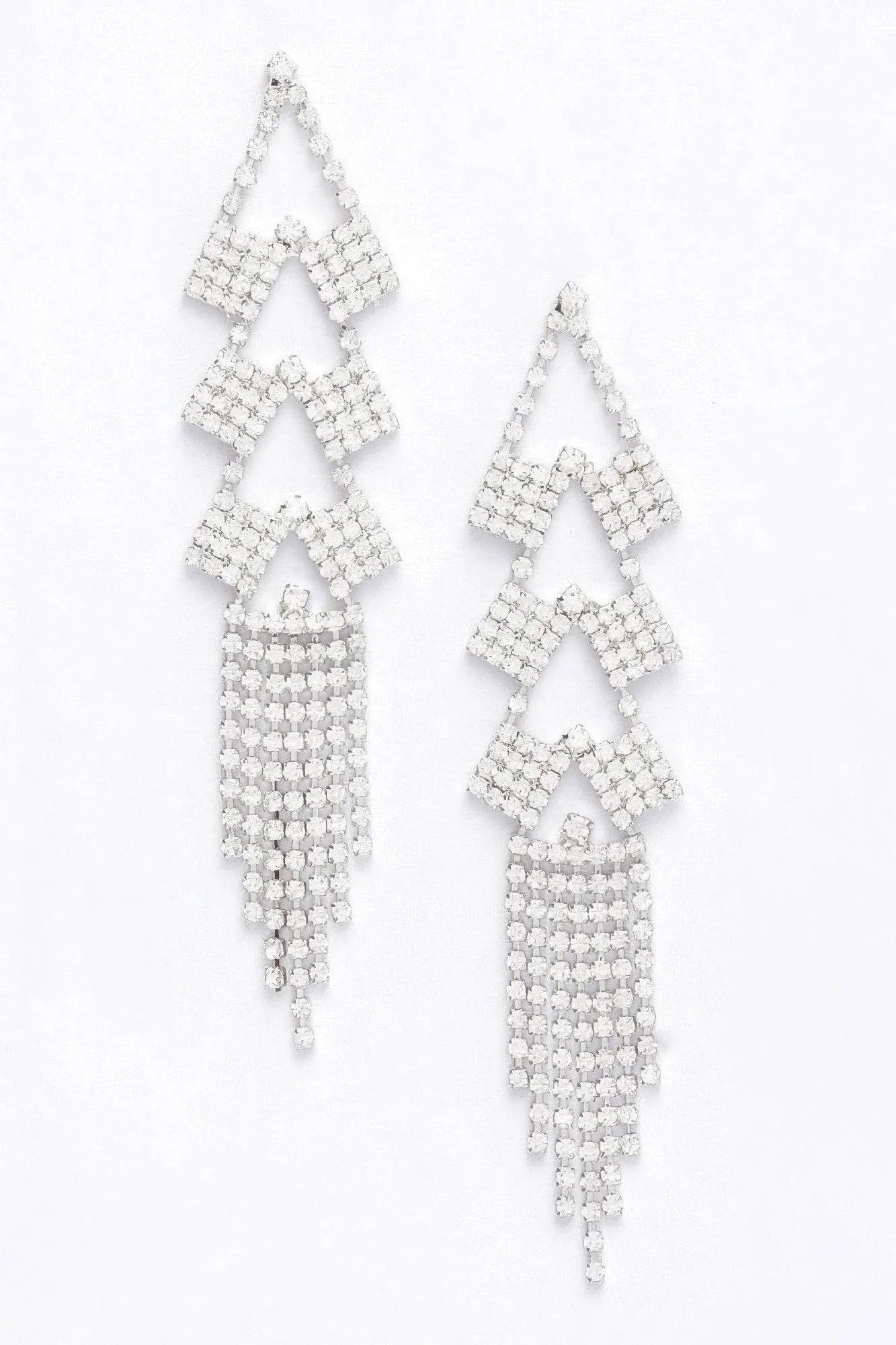 Rhinestone Fringe Earring - Bona Fide Fashion