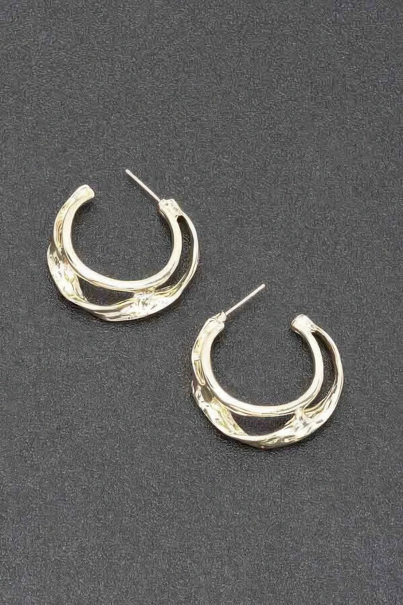 Gold Plated Metal Earring - Bona Fide Fashion