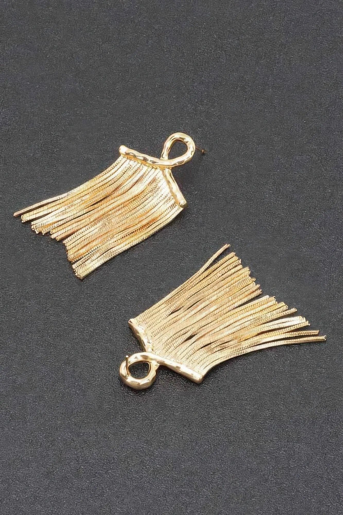 Gold Plated Metal Earring - Bona Fide Fashion
