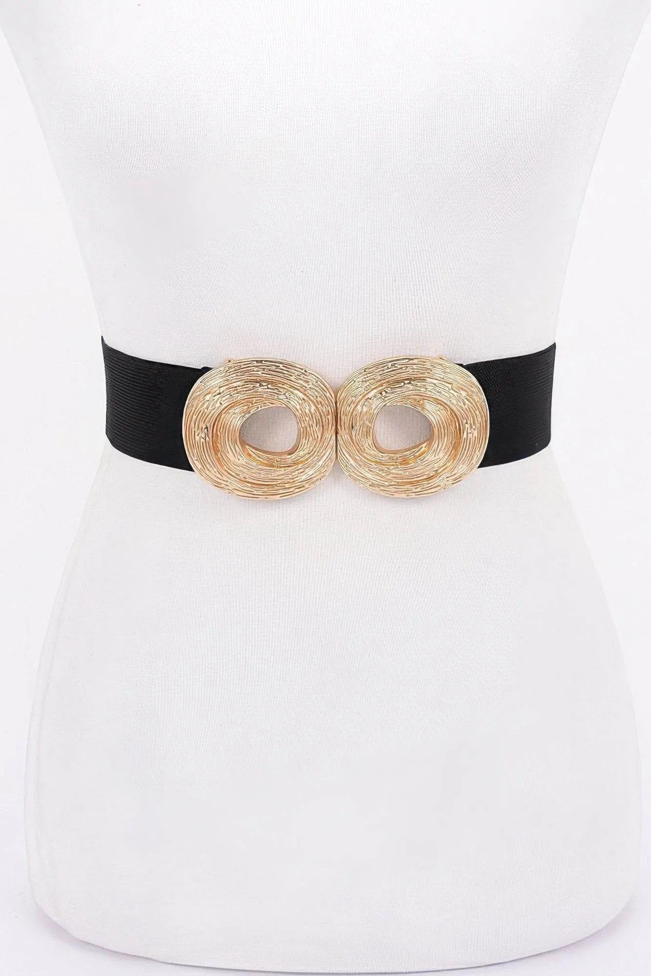 Metal Buckle Elastic Belt - Bona Fide Fashion
