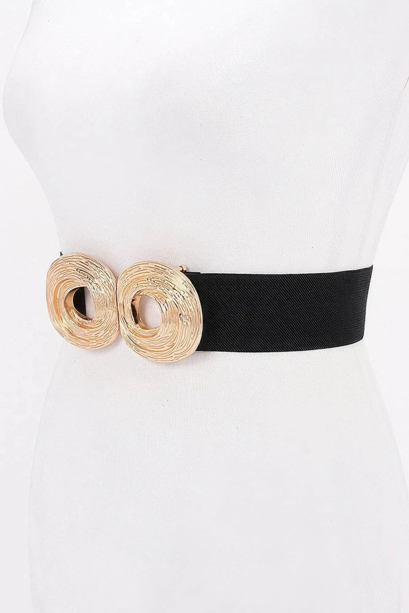 Metal Buckle Elastic Belt - Bona Fide Fashion