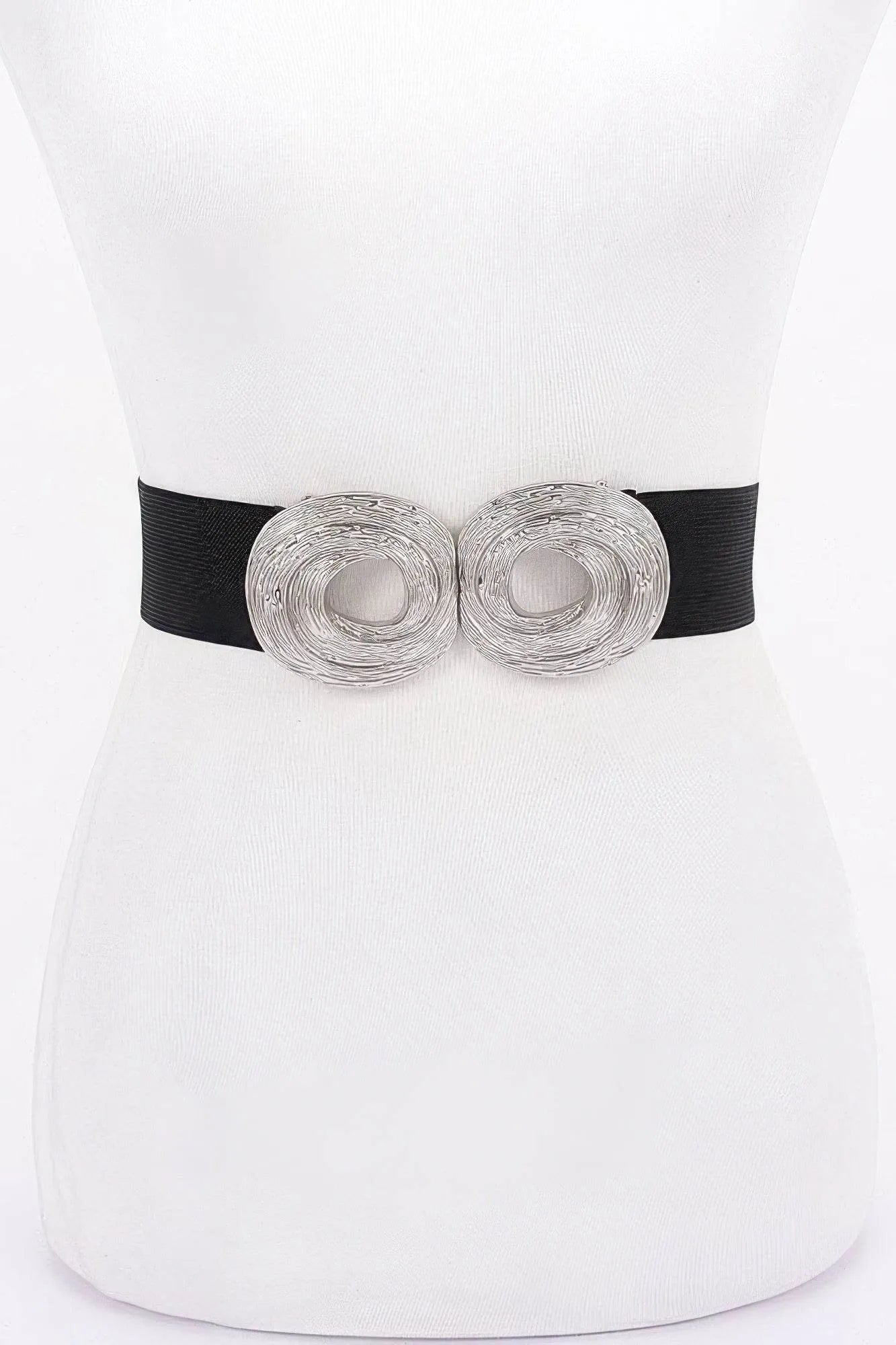 Metal Buckle Elastic Belt - Bona Fide Fashion