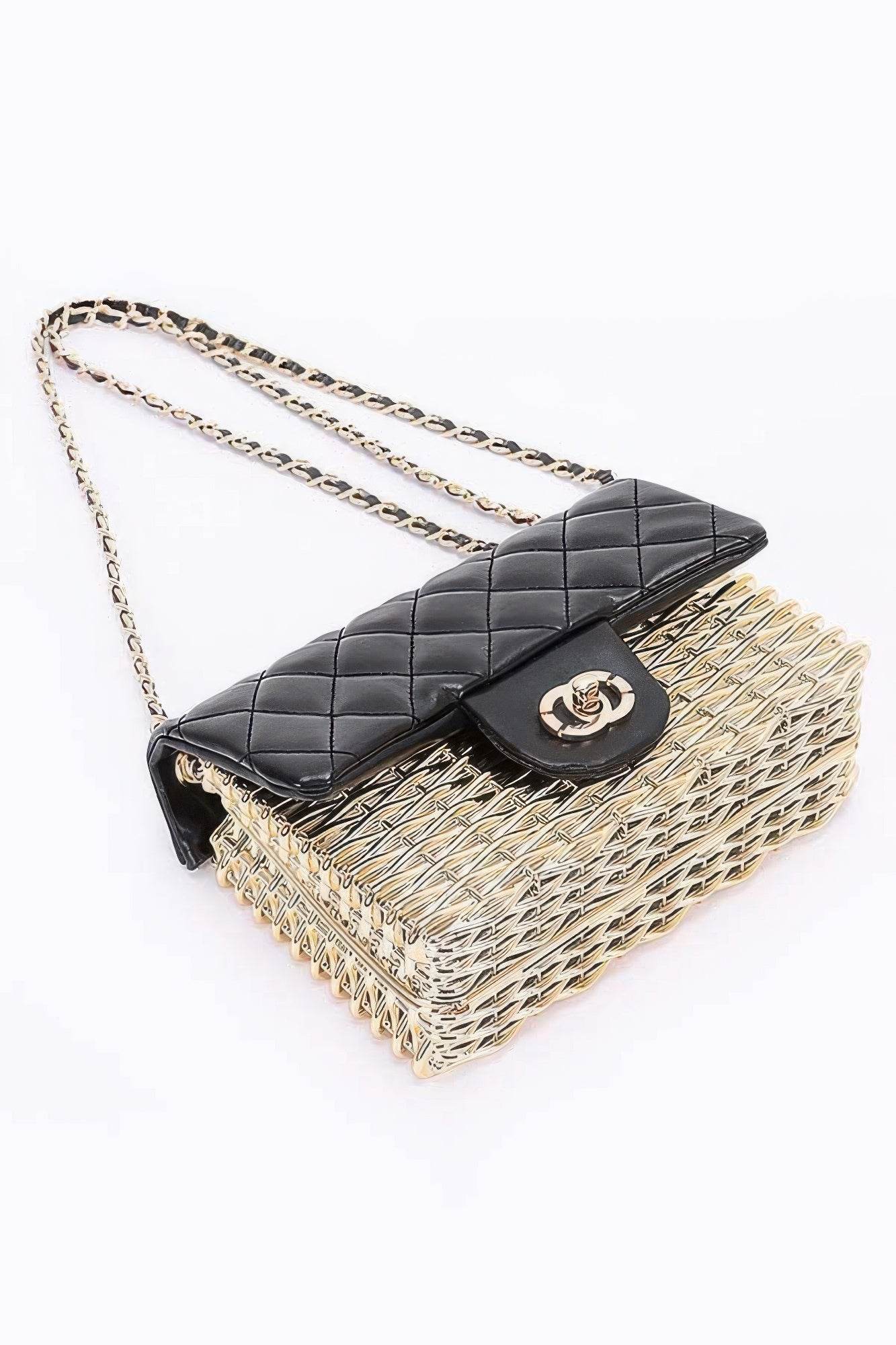 Metallic Acrylic Flap Bag - Bona Fide Fashion