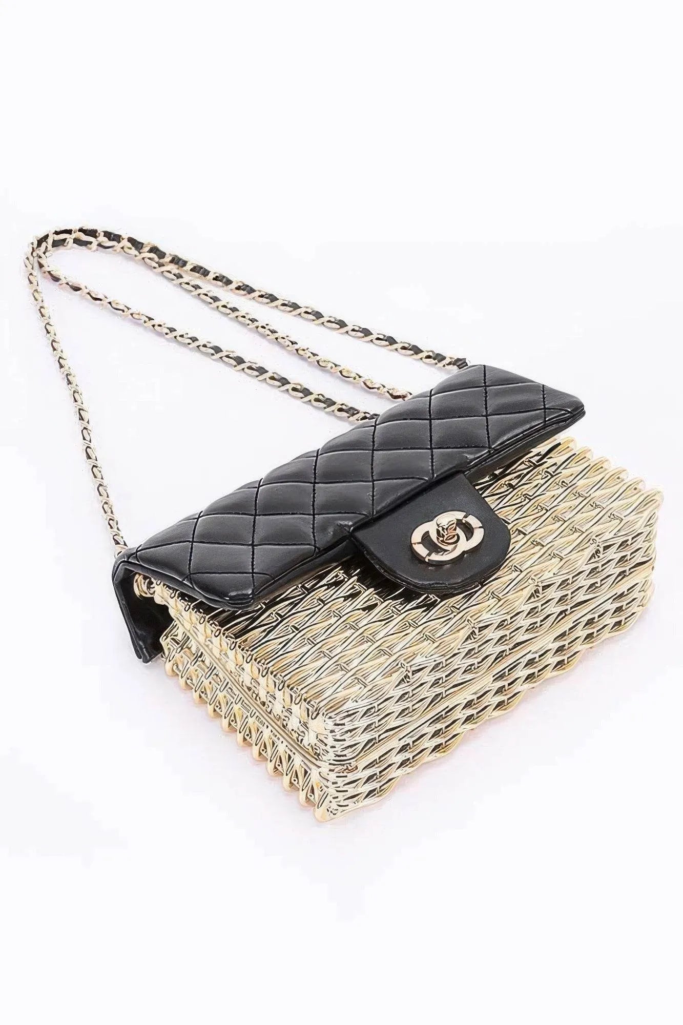 Metallic Acrylic Flap Bag - Bona Fide Fashion