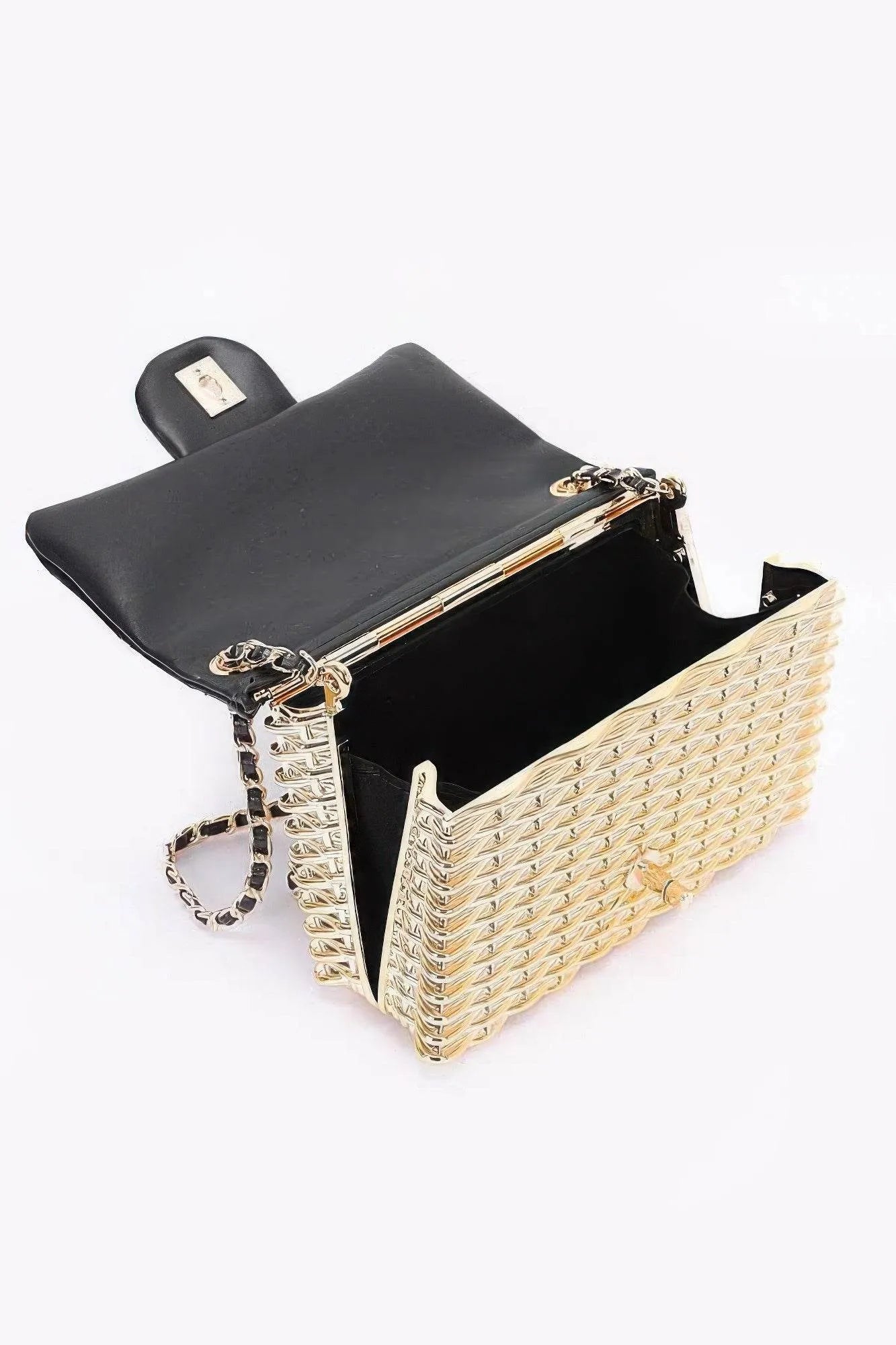 Metallic Acrylic Flap Bag - Bona Fide Fashion