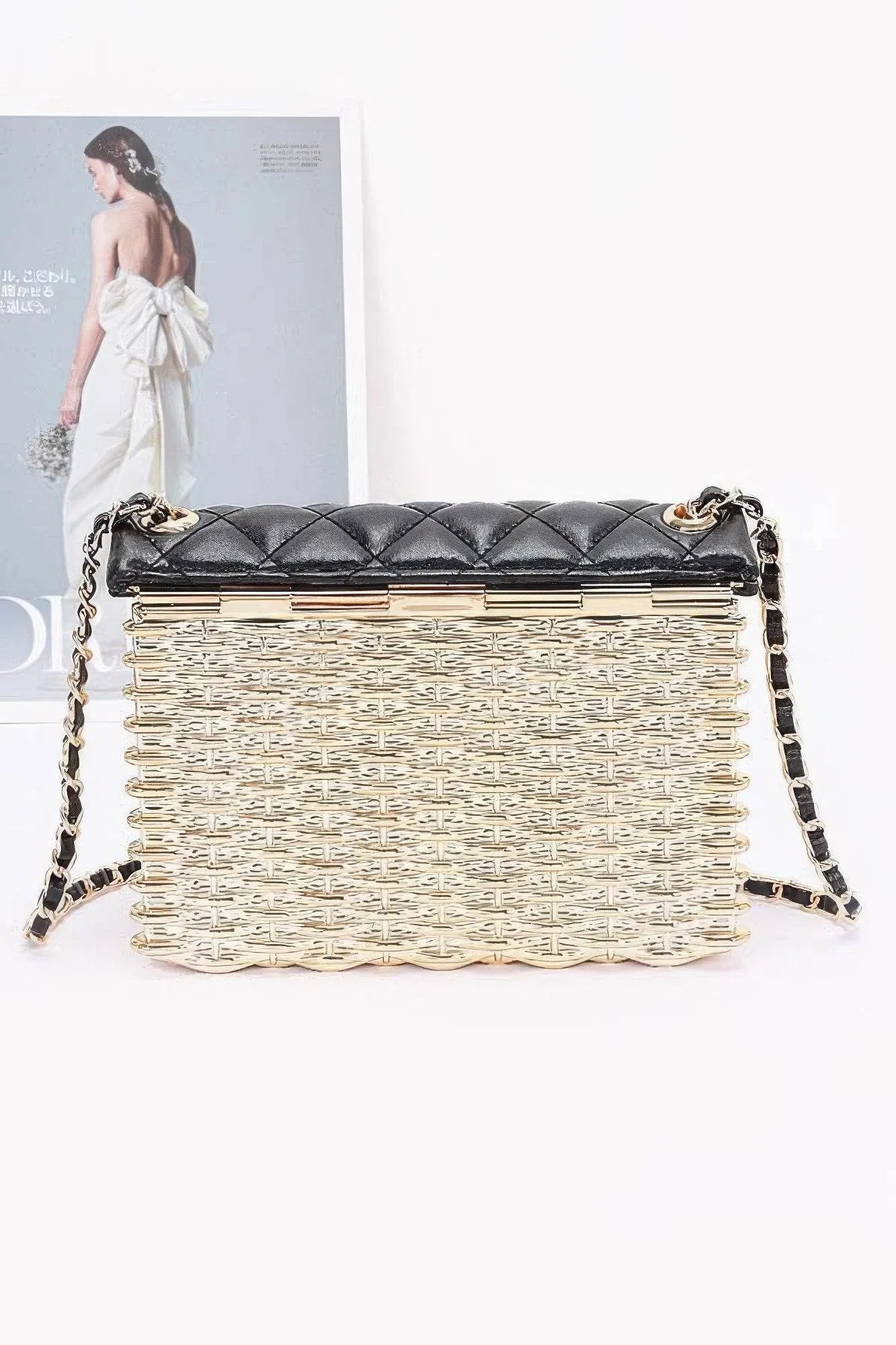 Metallic Acrylic Flap Bag - Bona Fide Fashion