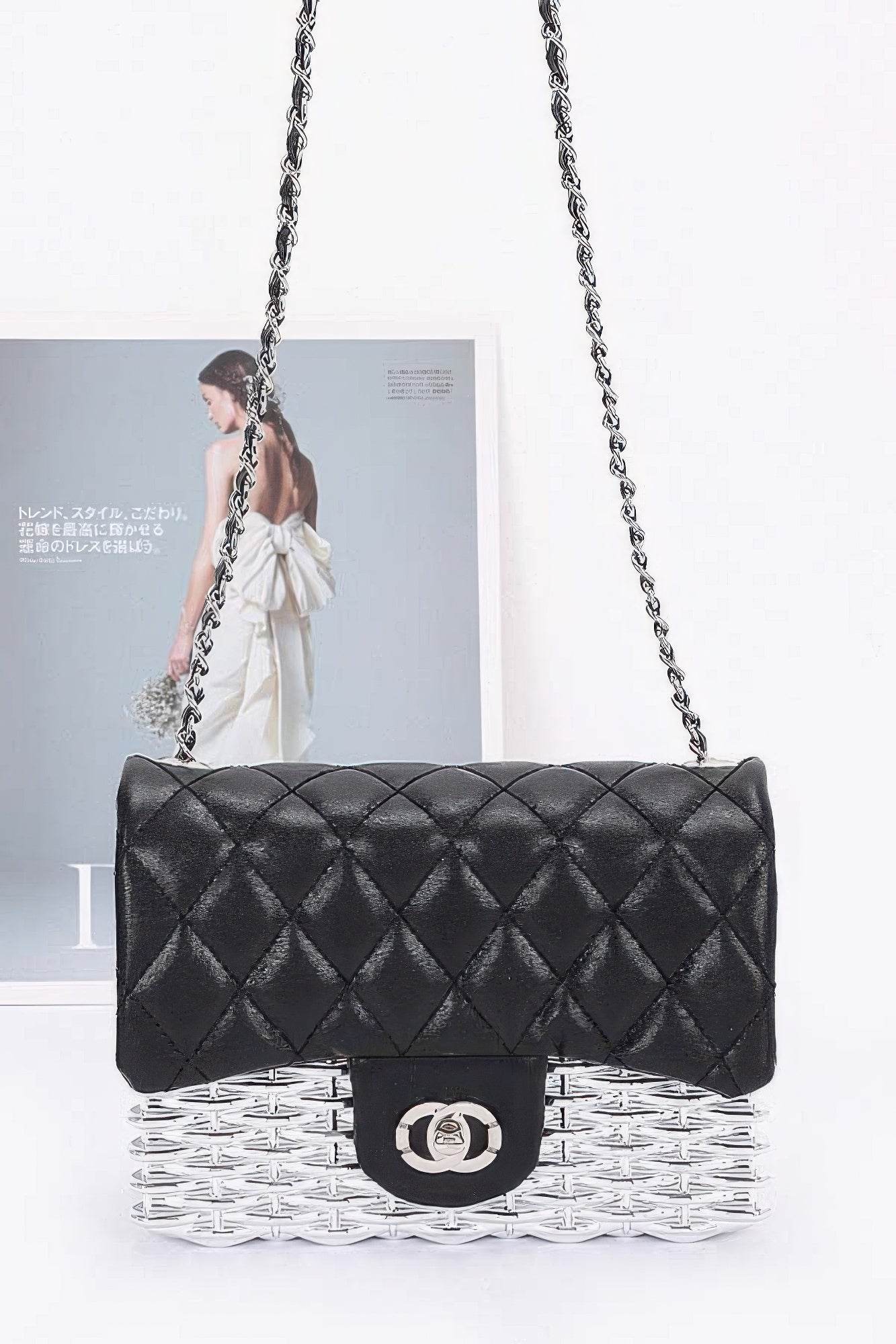 Metallic Acrylic Flap Bag - Bona Fide Fashion