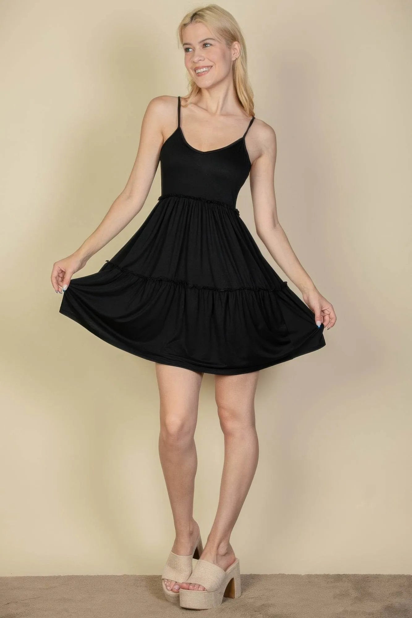 Tiered Cami Swing Dress - Bona Fide Fashion