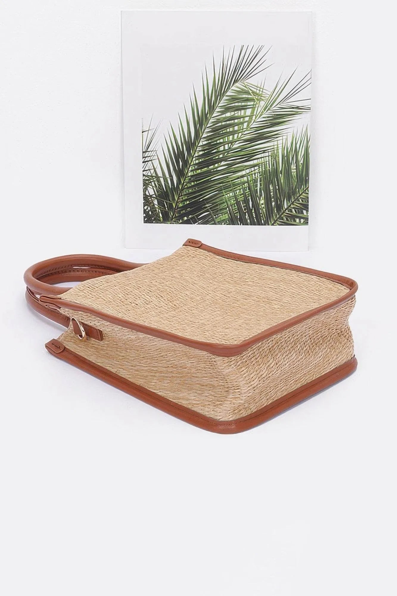 Faux Straw Tote Bag - Bona Fide Fashion