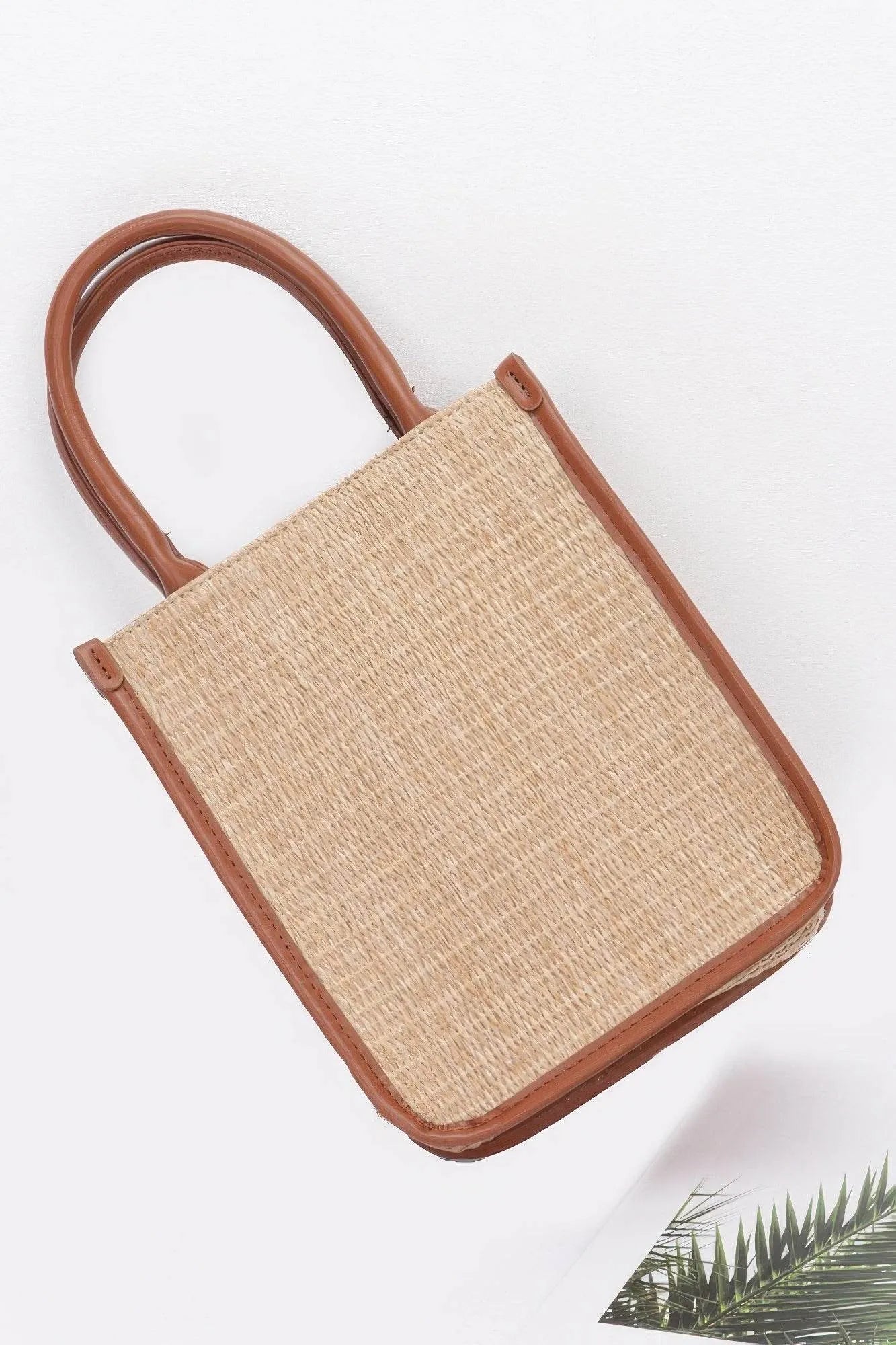 Faux Straw Tote Bag - Bona Fide Fashion