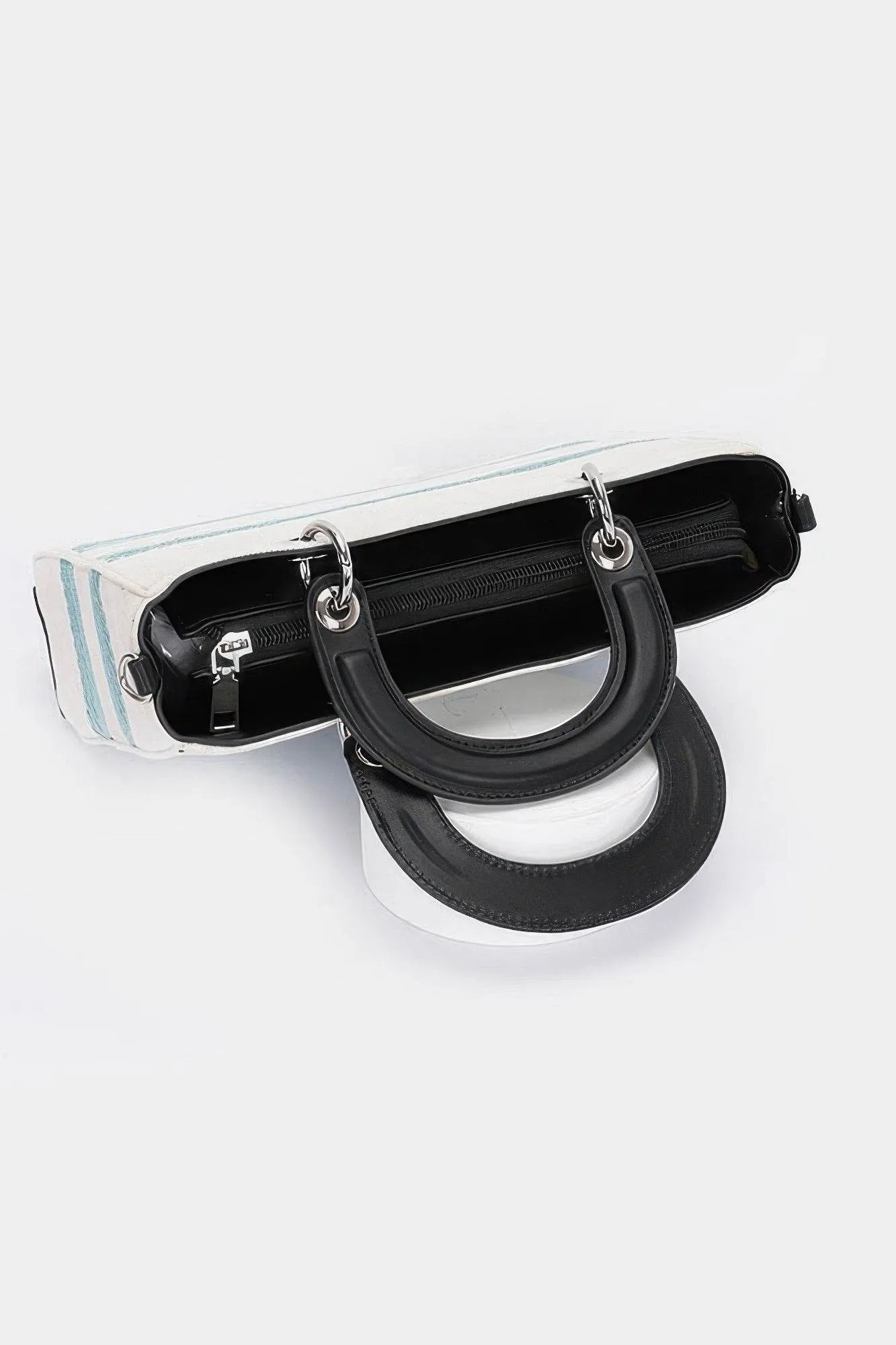 Embroidery Faux Leather Tote Bag - Bona Fide Fashion