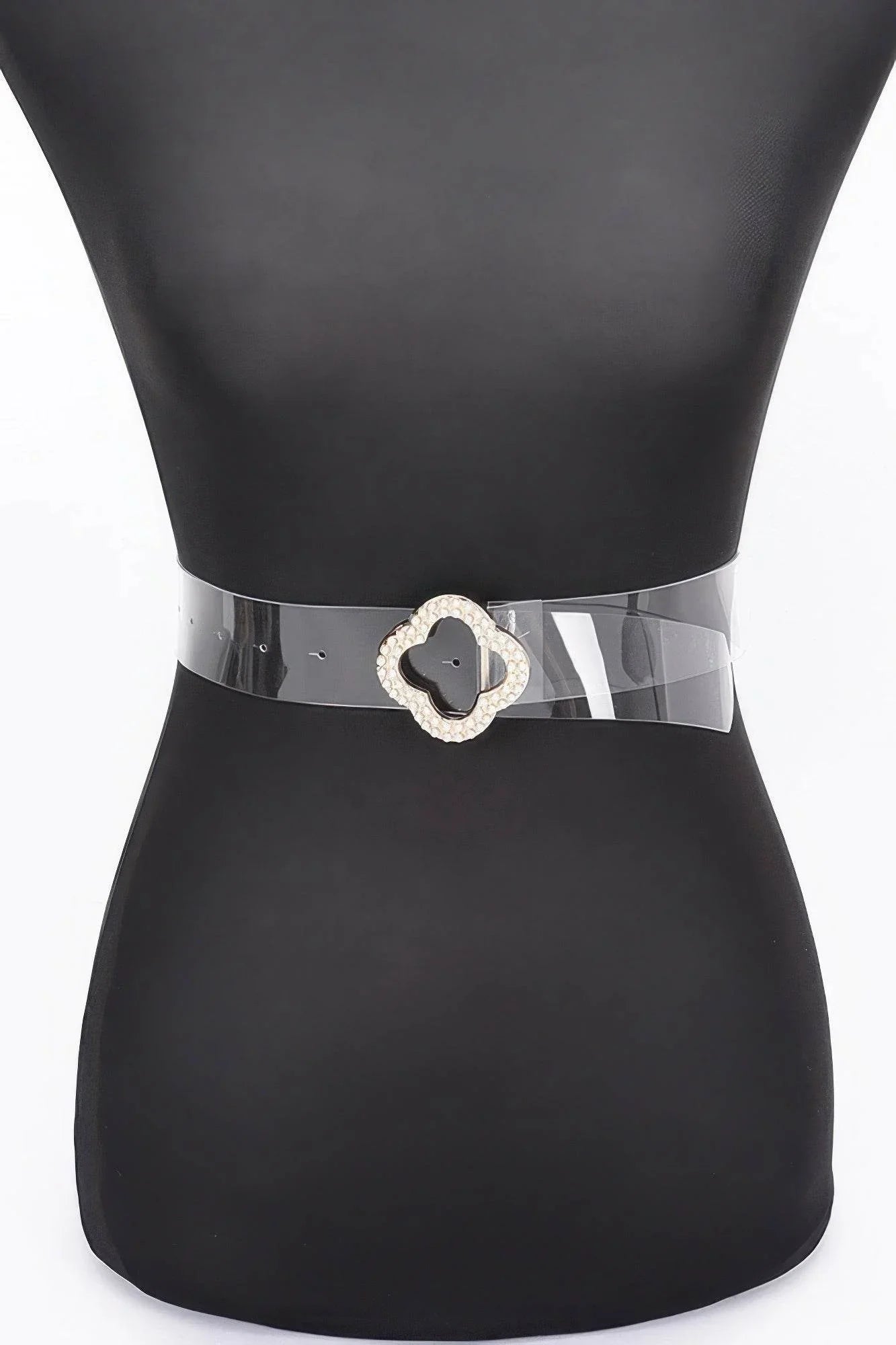 Pearl Metal Buckle Clear Belt - Bona Fide Fashion