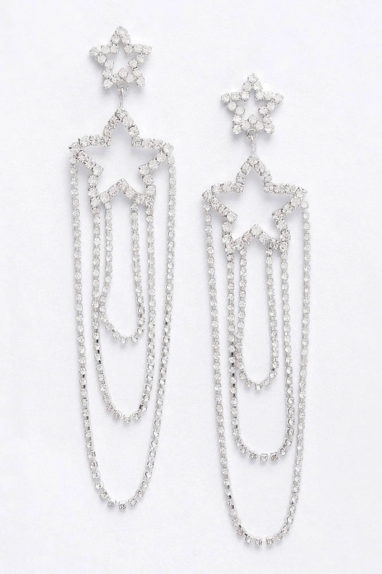 Rhinestone Fringe Earring - Bona Fide Fashion