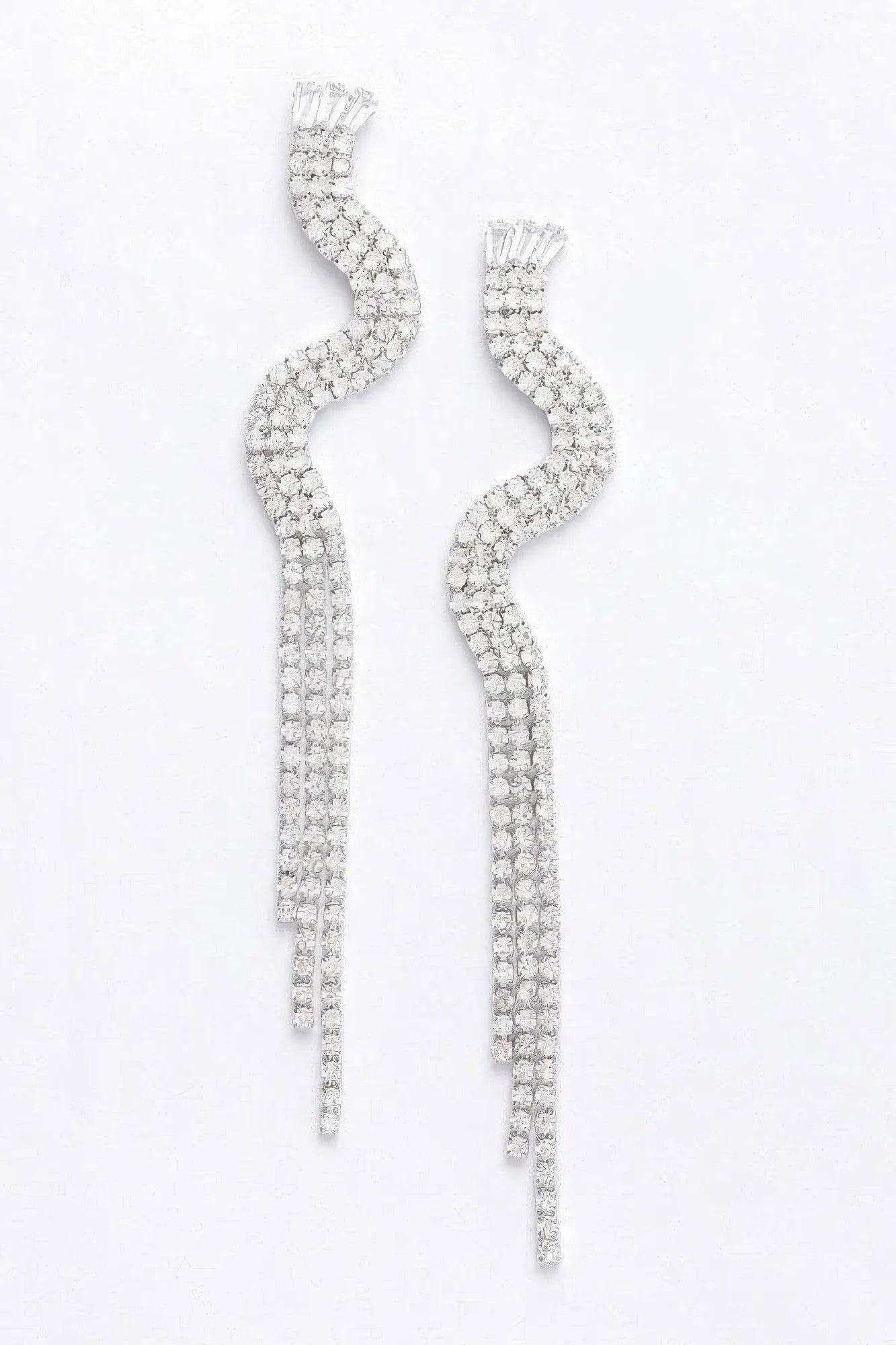Rhinestone Fringe Earring - Bona Fide Fashion
